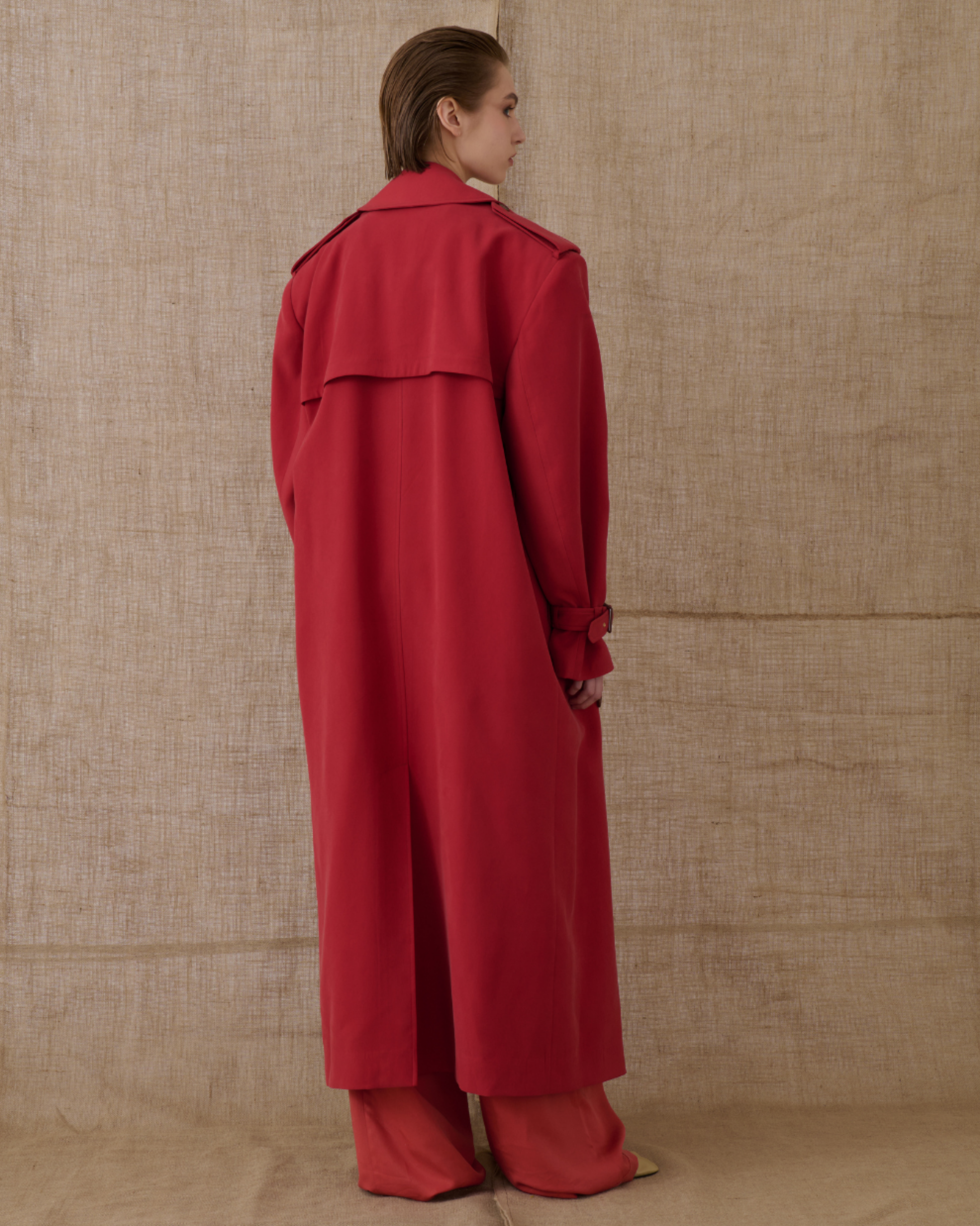 Picture of Sanguine Red Trench Coat