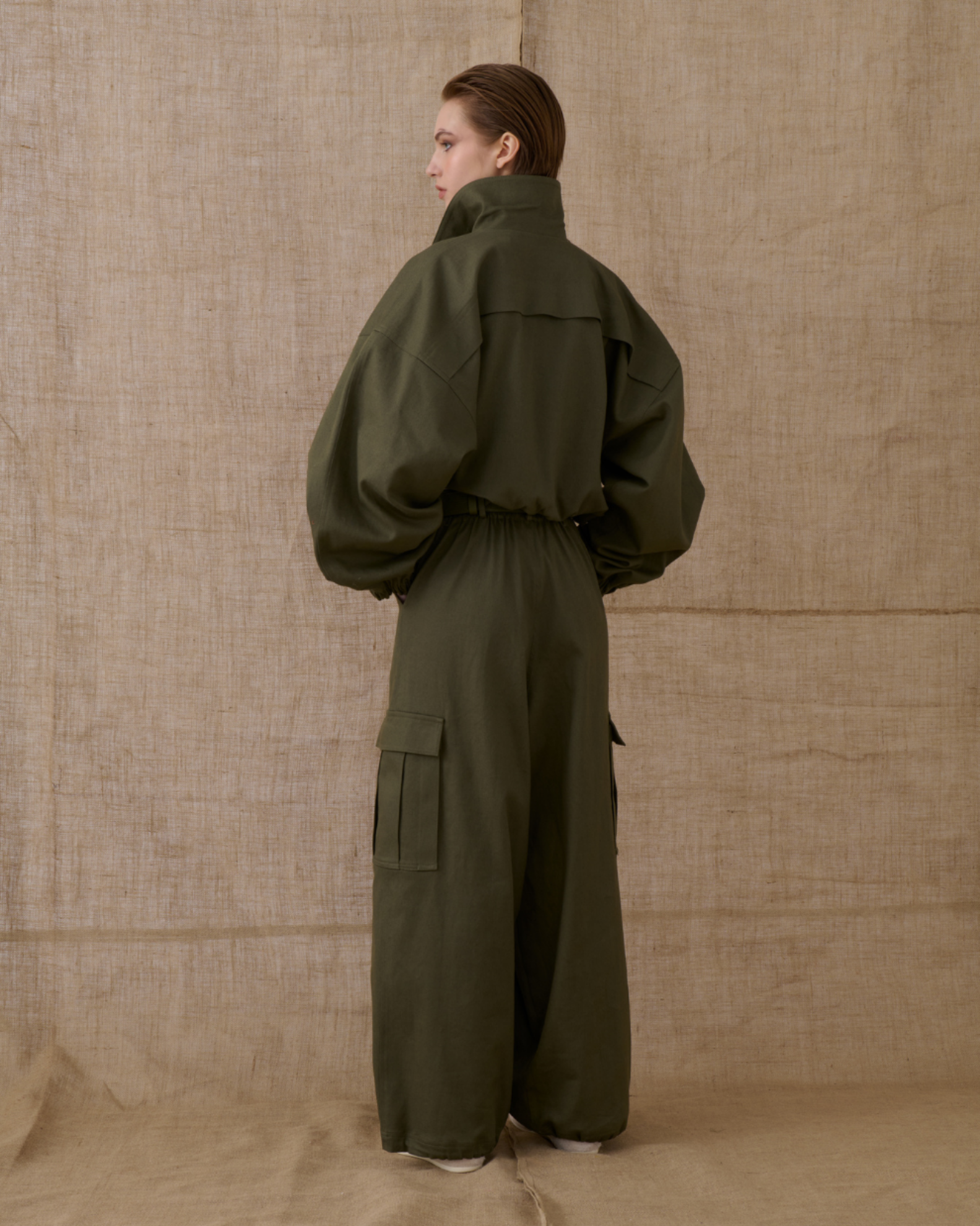 Picture of Khaki Denim Jacket with VK Embroidery