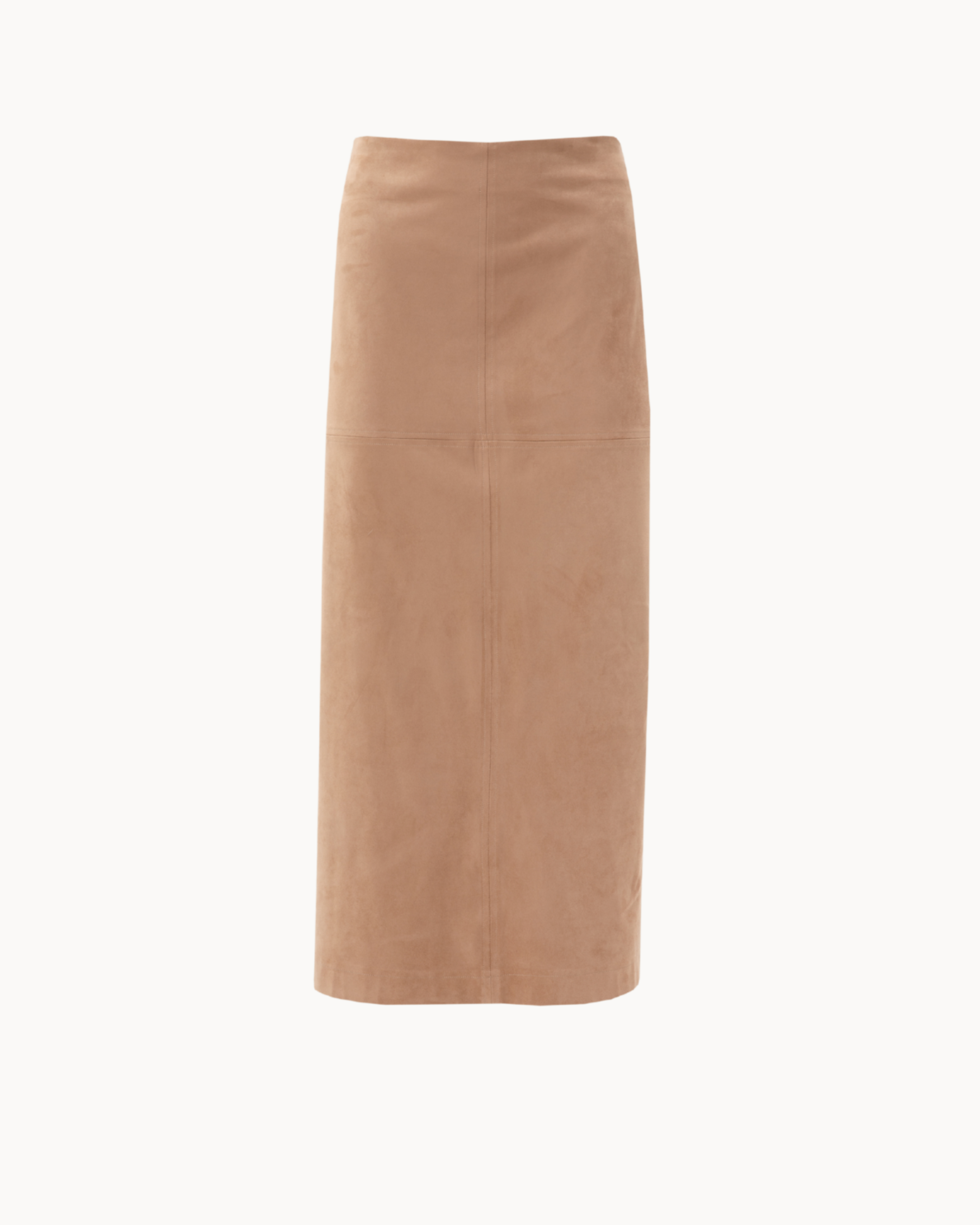 Picture of Beige Midi Suede Skirt