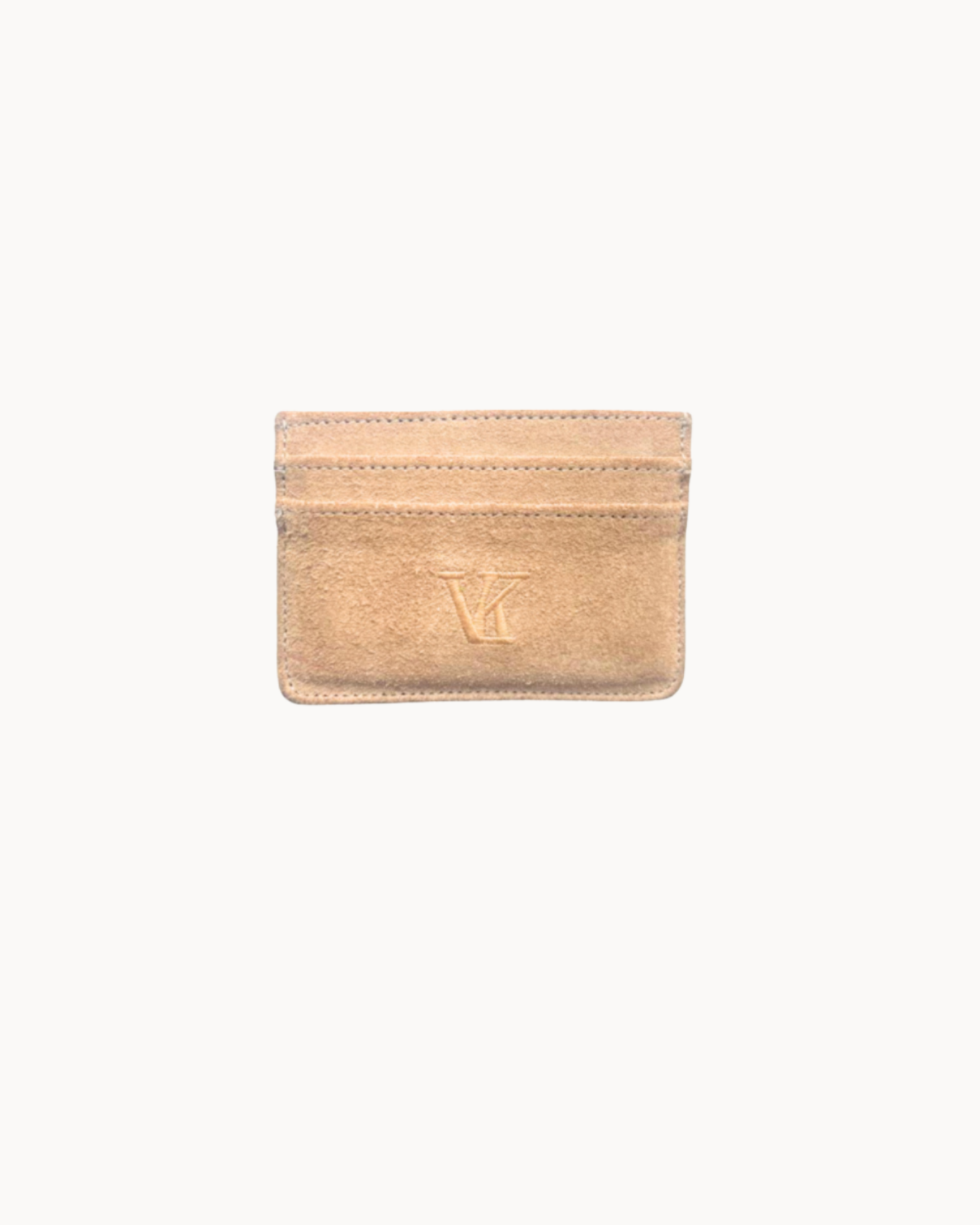 Picture of Beige Suede VK Card Holder