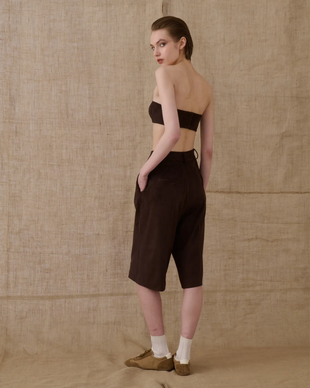 Picture of Brown Suede Bustier