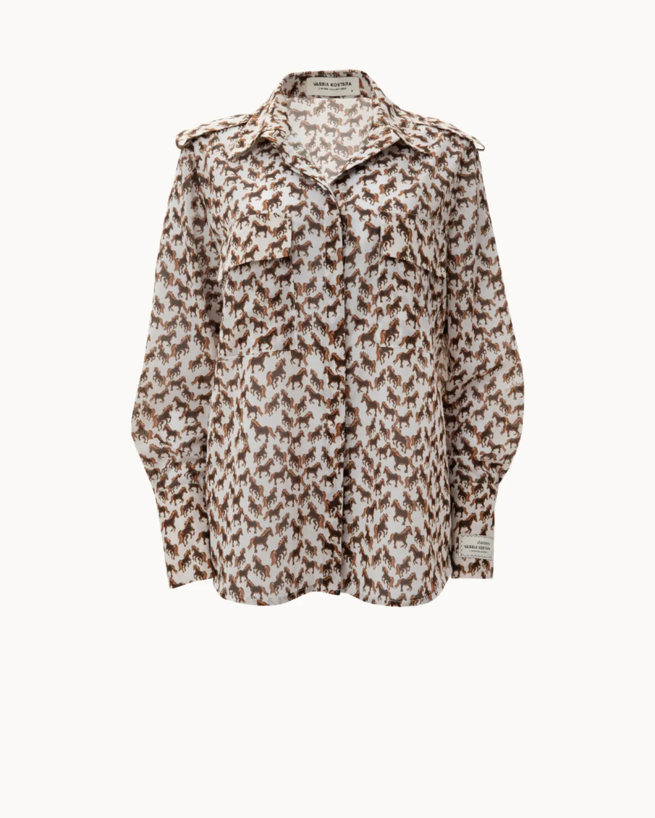 Picture of Horse Print Slim Fit Shirt