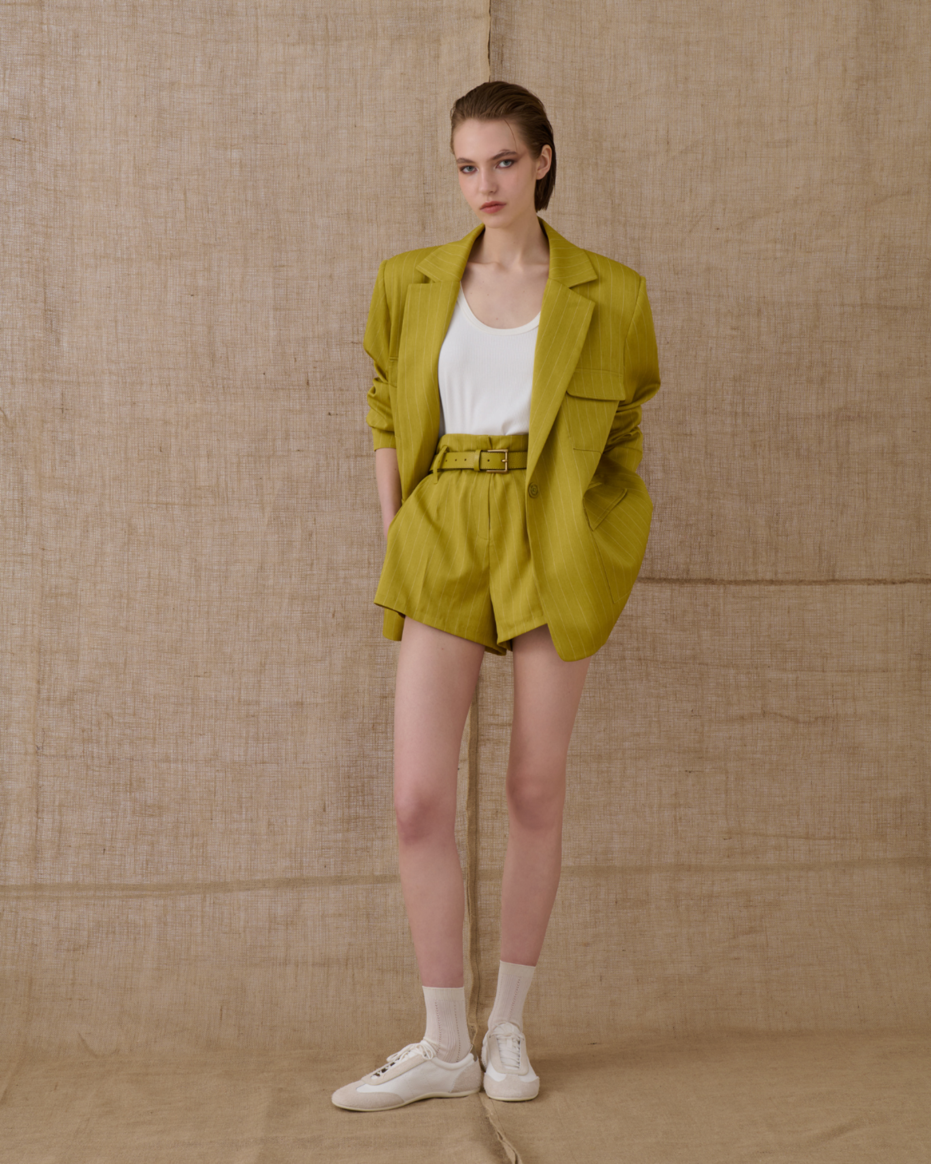 Picture of Lime Green Thin Leather Belt