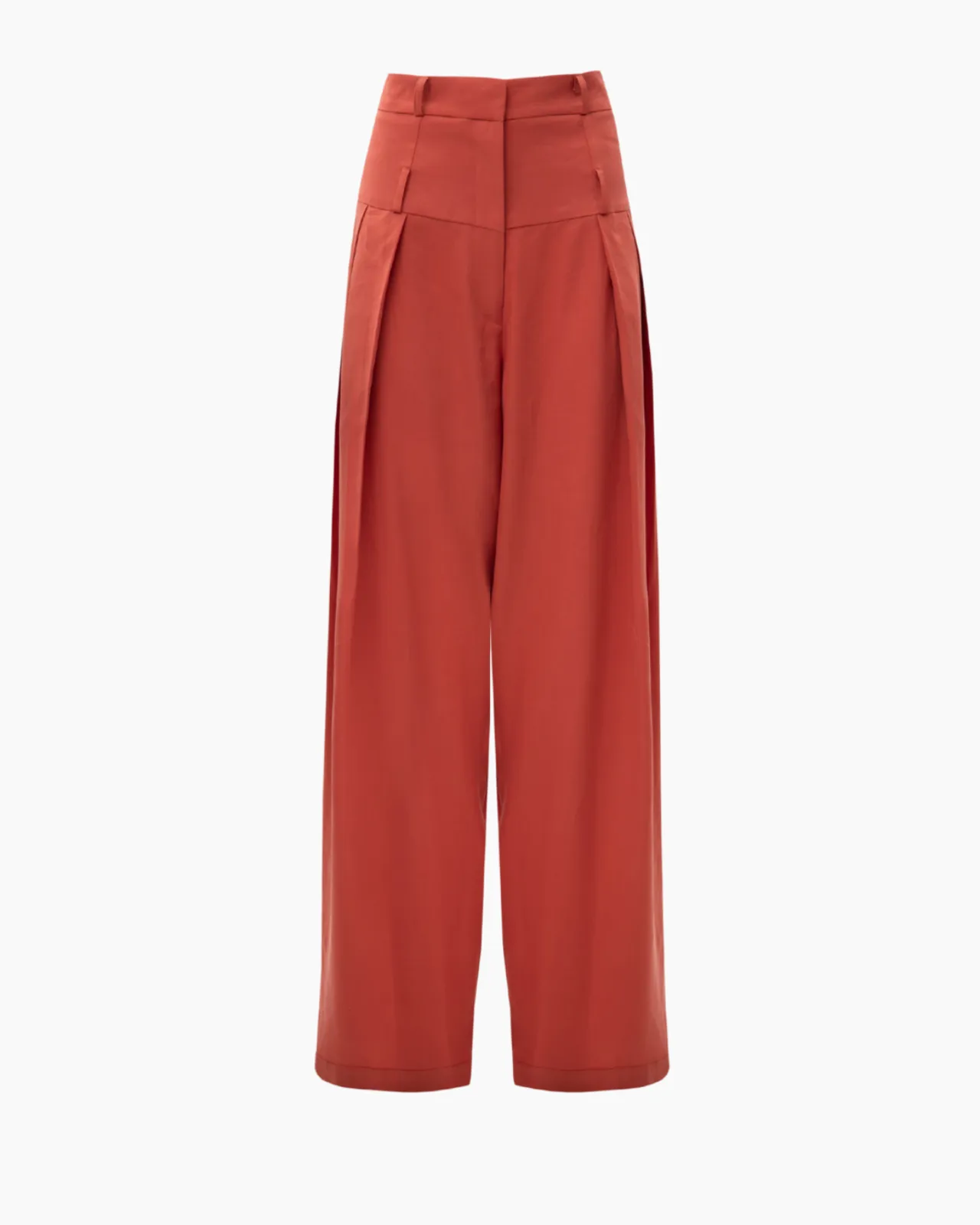 Show details for Sanguine Red Double-Belted Pants Picture of Sanguine Red Double-Belted Pants