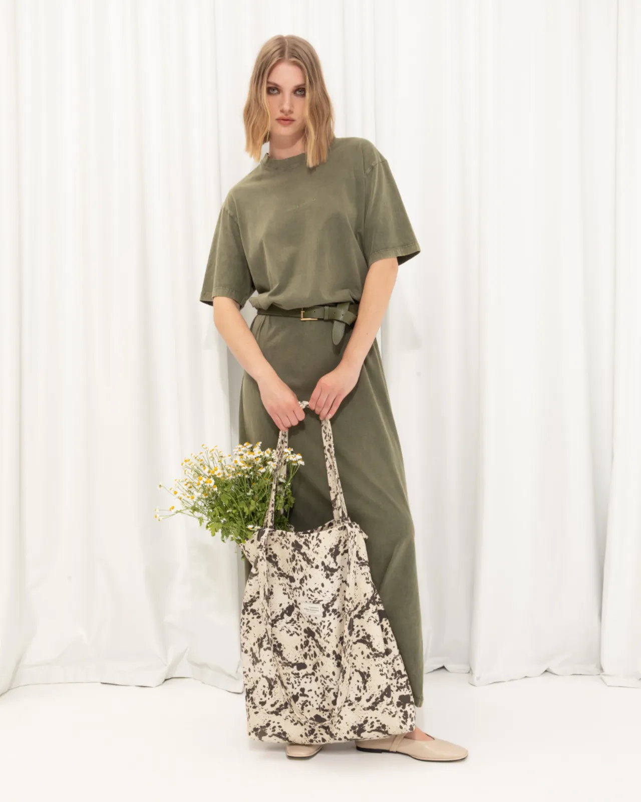 Picture of Stonewashed Khaki Long Dress