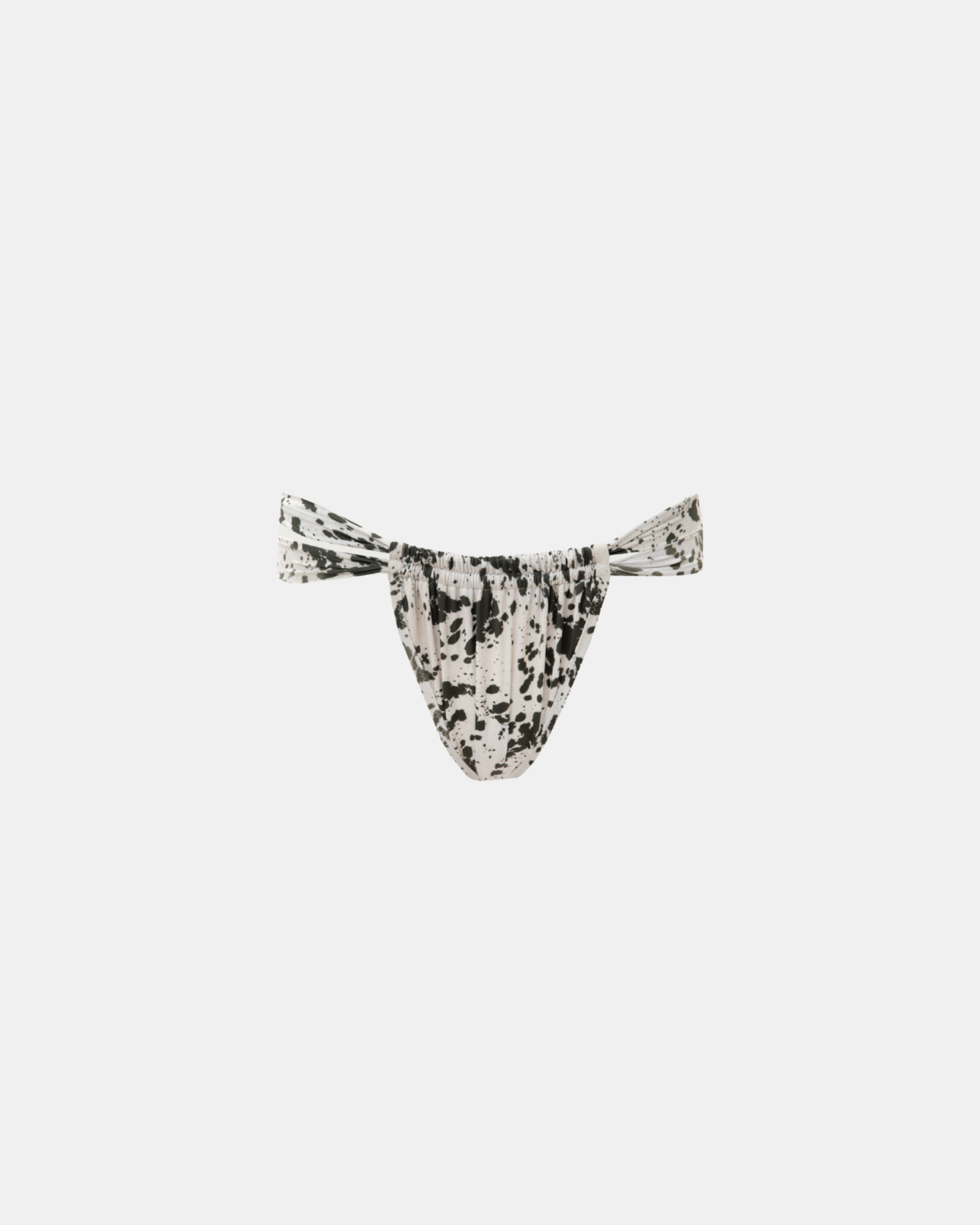 Picture of Animal Print Gathered Strap Bikini Bottoms