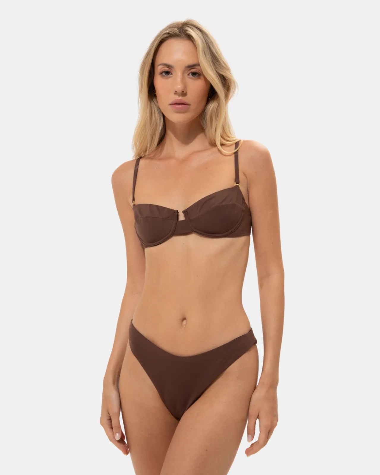 Show details for Brown Underwire Bikini Top Picture of Brown Underwire Bikini Top