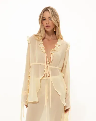 Picture of Chamomile Yellow Sheer Top