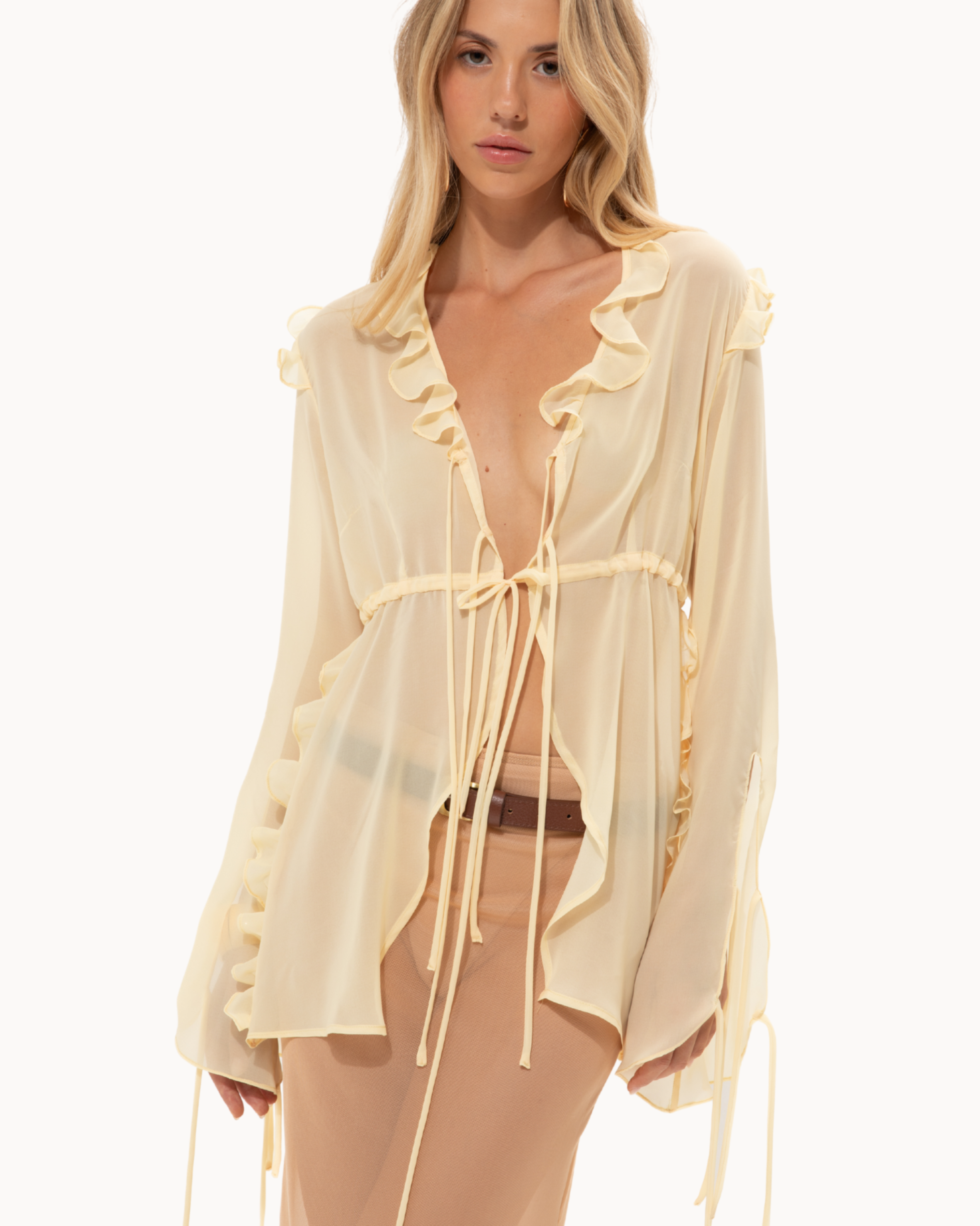 Picture of Chamomile Yellow Sheer Top