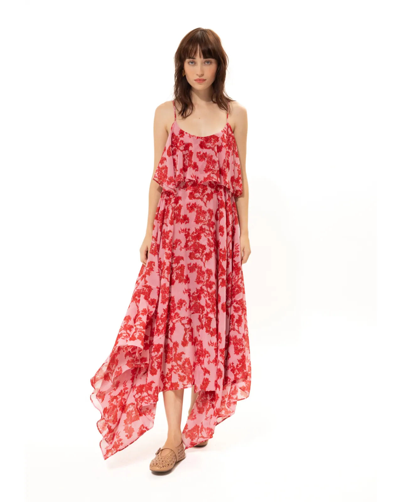 Show details for Bougainvillea Asymmetrical Dress Picture of Bougainvillea Asymmetrical Dress
