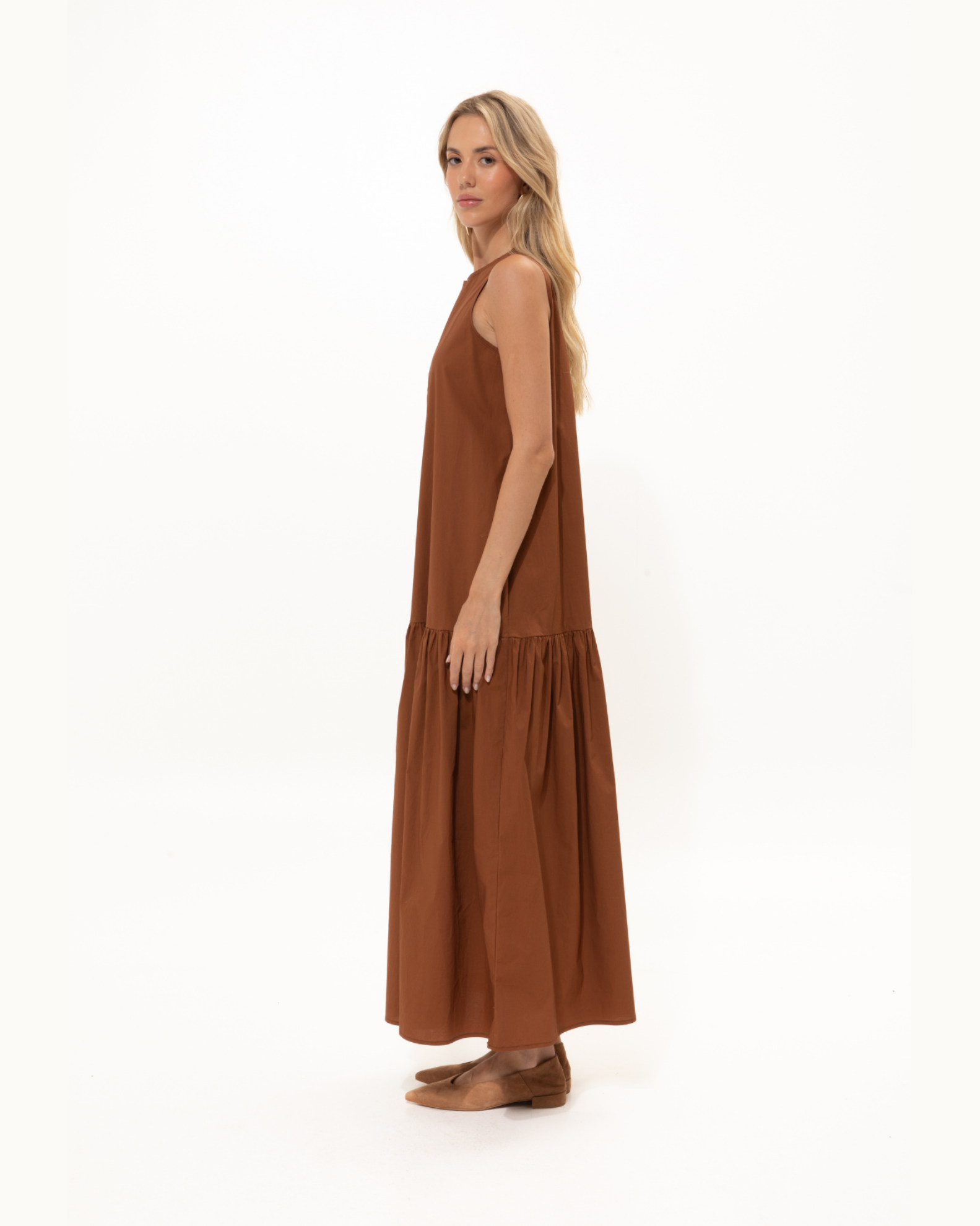 Picture of Tan Cotton Dress