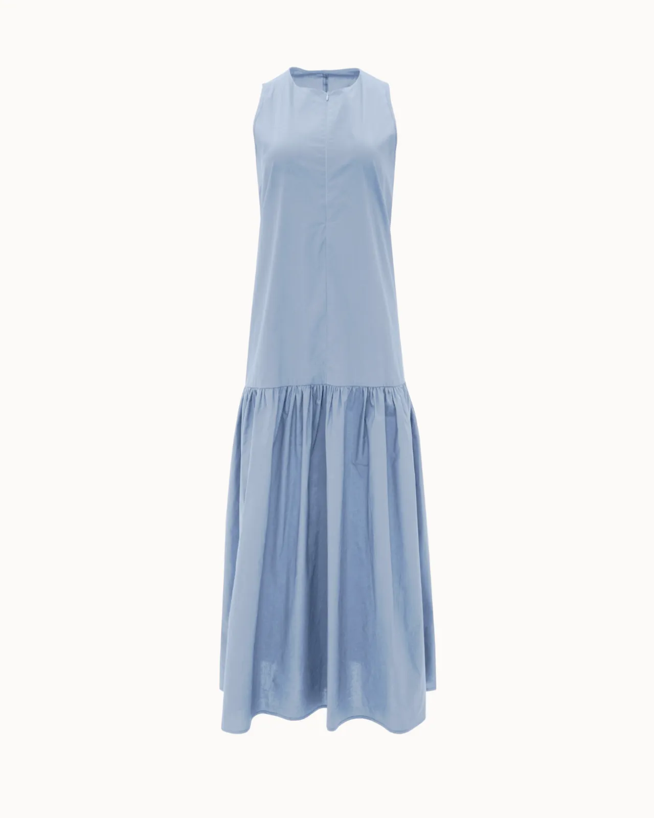 Show details for Sky Blue Cotton Dress Picture of Sky Blue Cotton Dress