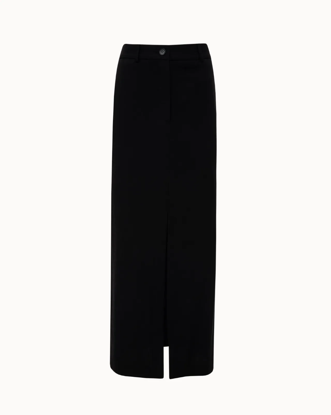 Show details for Black Straight-Line Midi Skirt Picture of Black Straight-Line Midi Skirt
