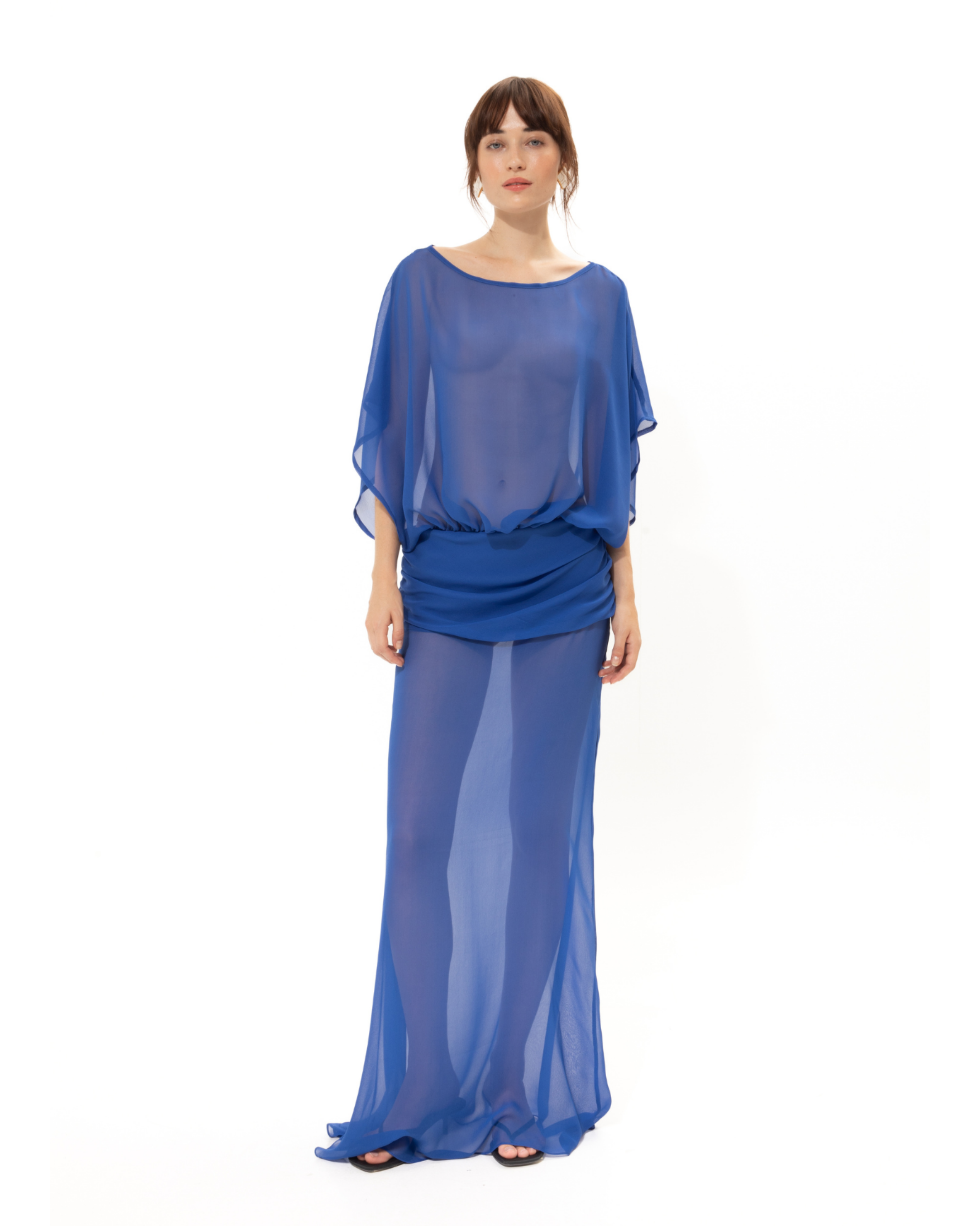Picture of Deep Blue Silk Dress