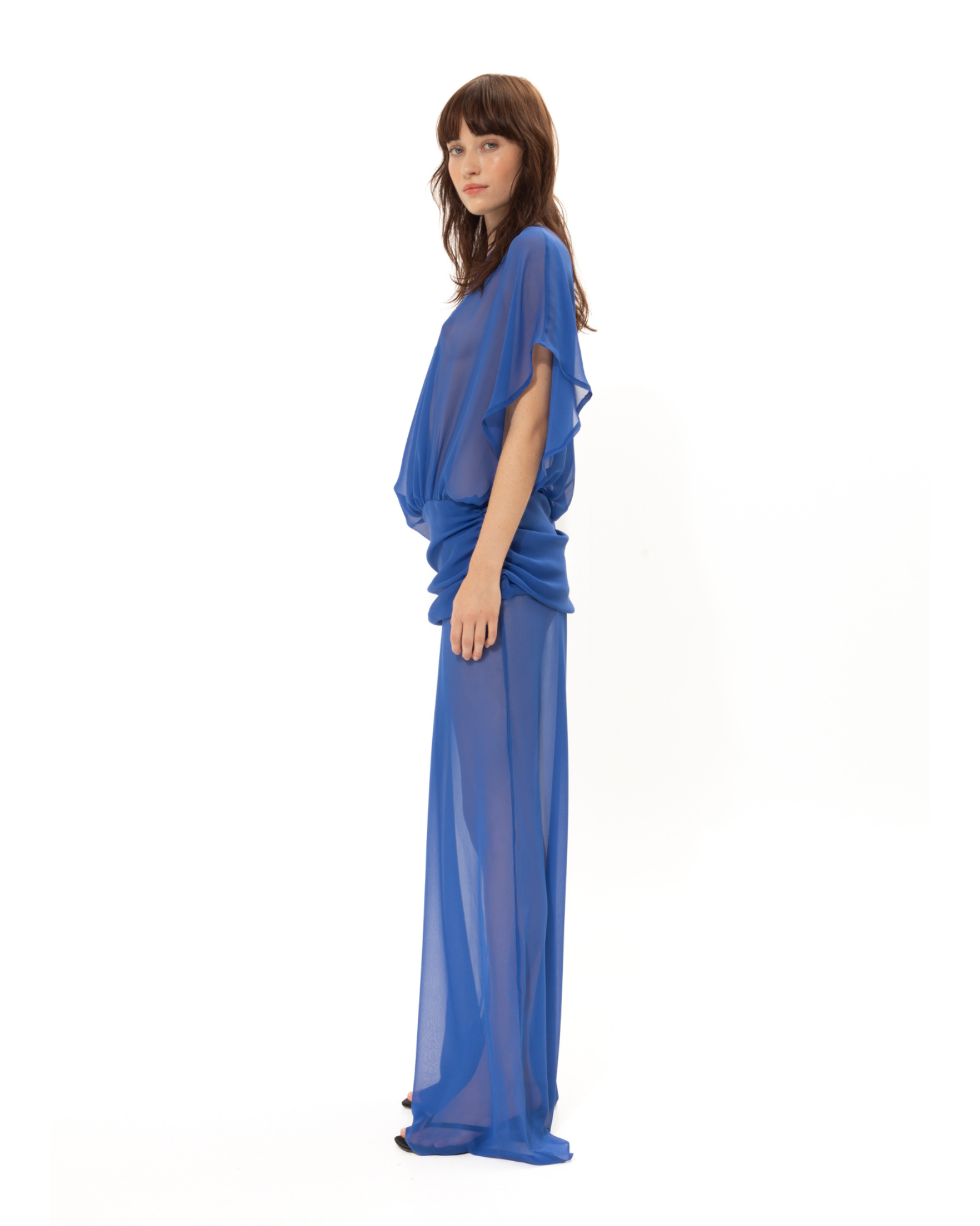 Picture of Deep Blue Silk Dress
