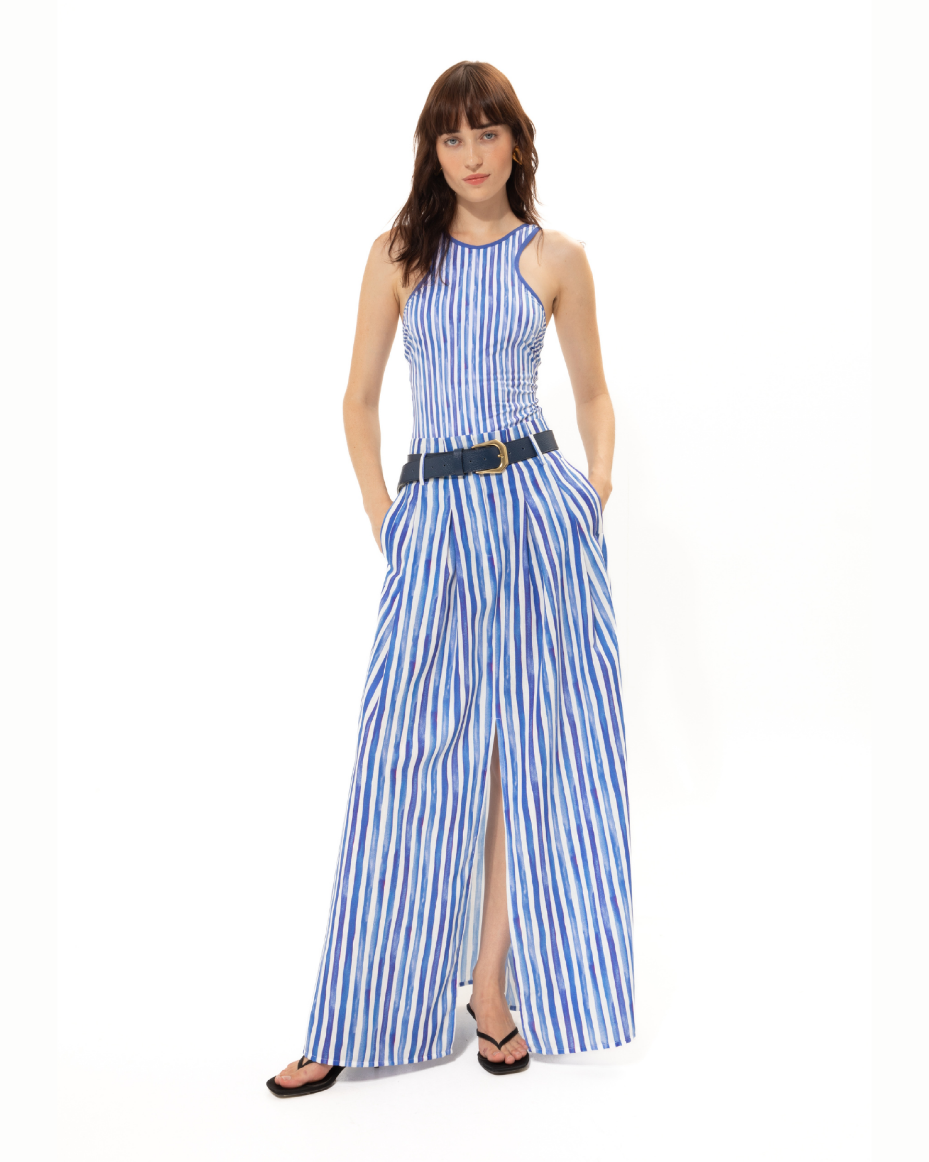 Picture of Dark Blue Leather Belt