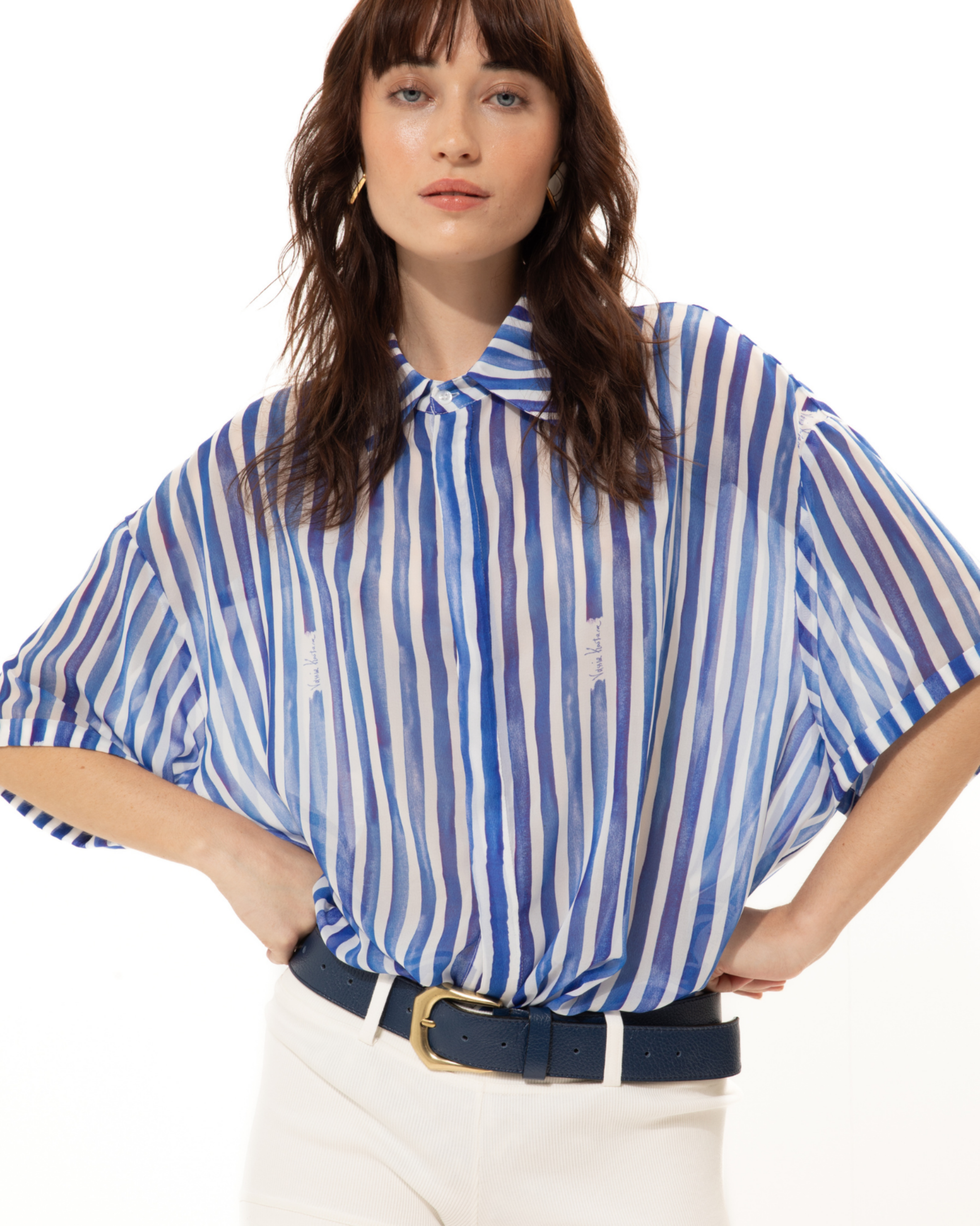 Picture of Dark Blue Leather Belt