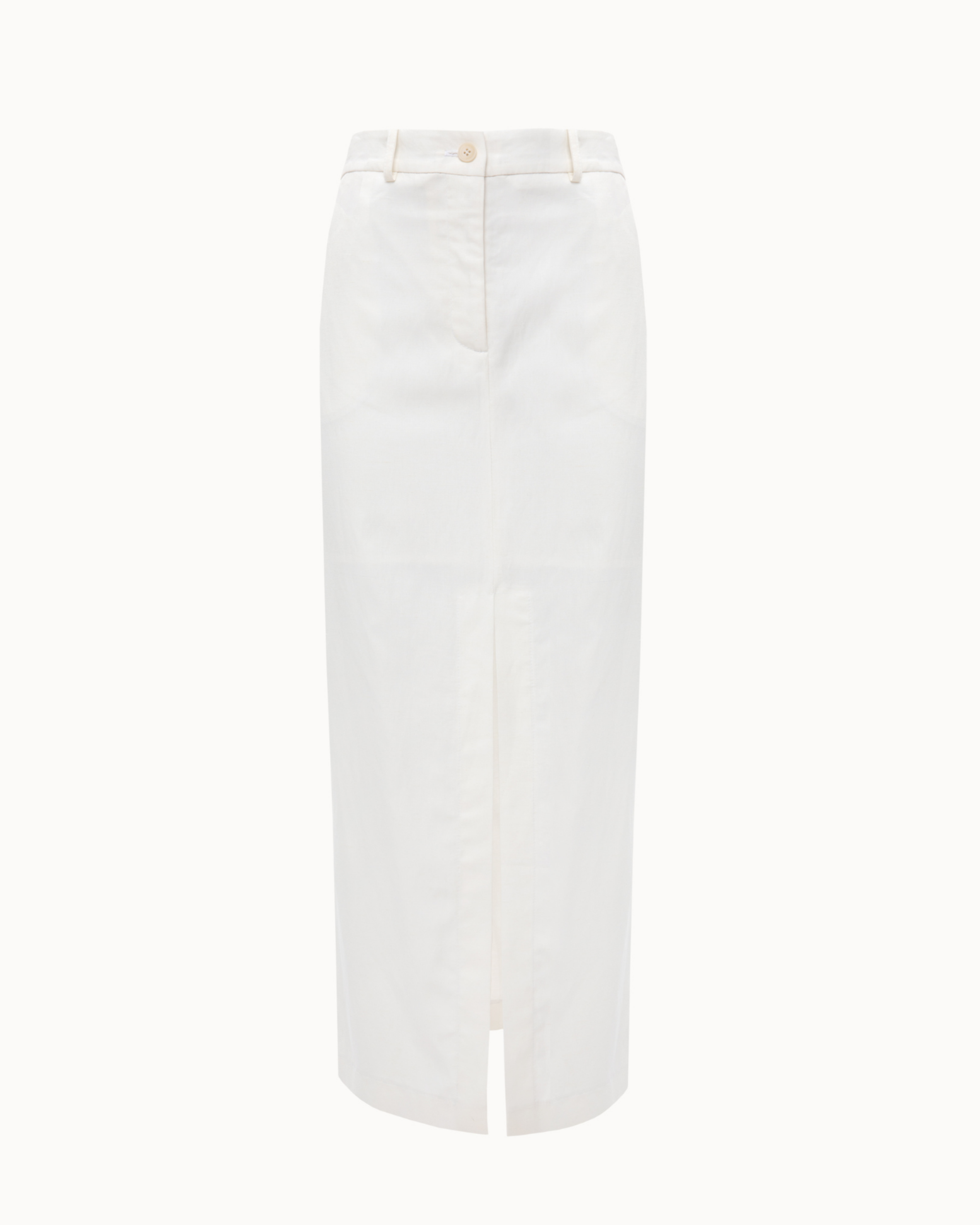 Picture of White Straight-Line Midi Skirt