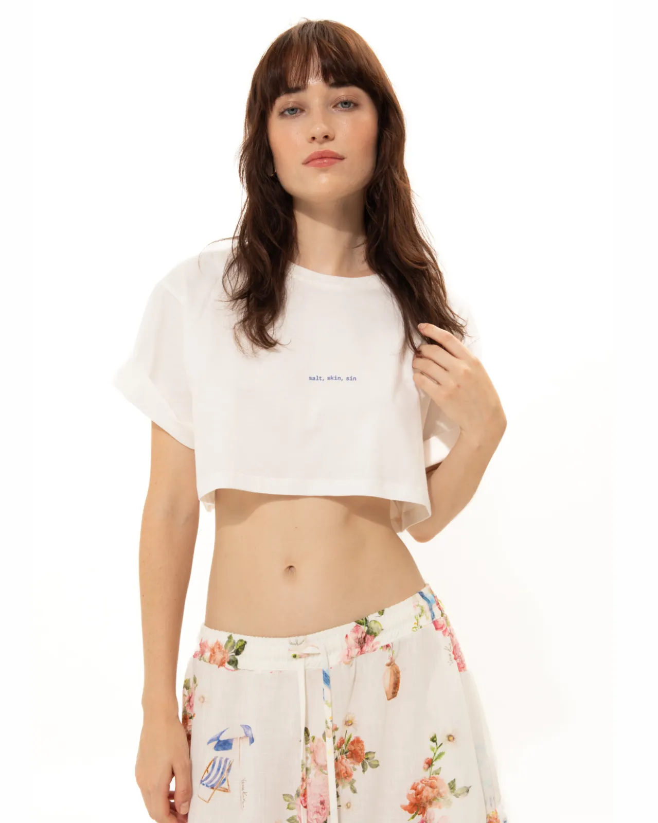 Picture of Salt, Skin, Sin Cropped T-shirt