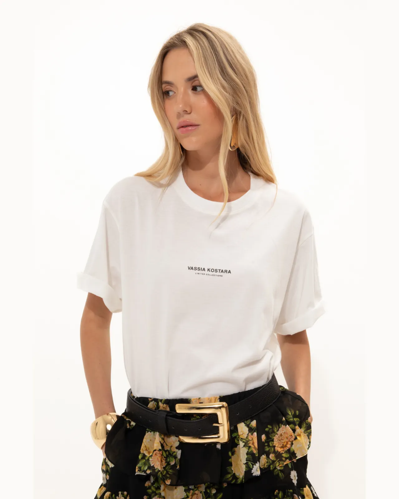 Picture of Vassia Kostara White T-Shirt