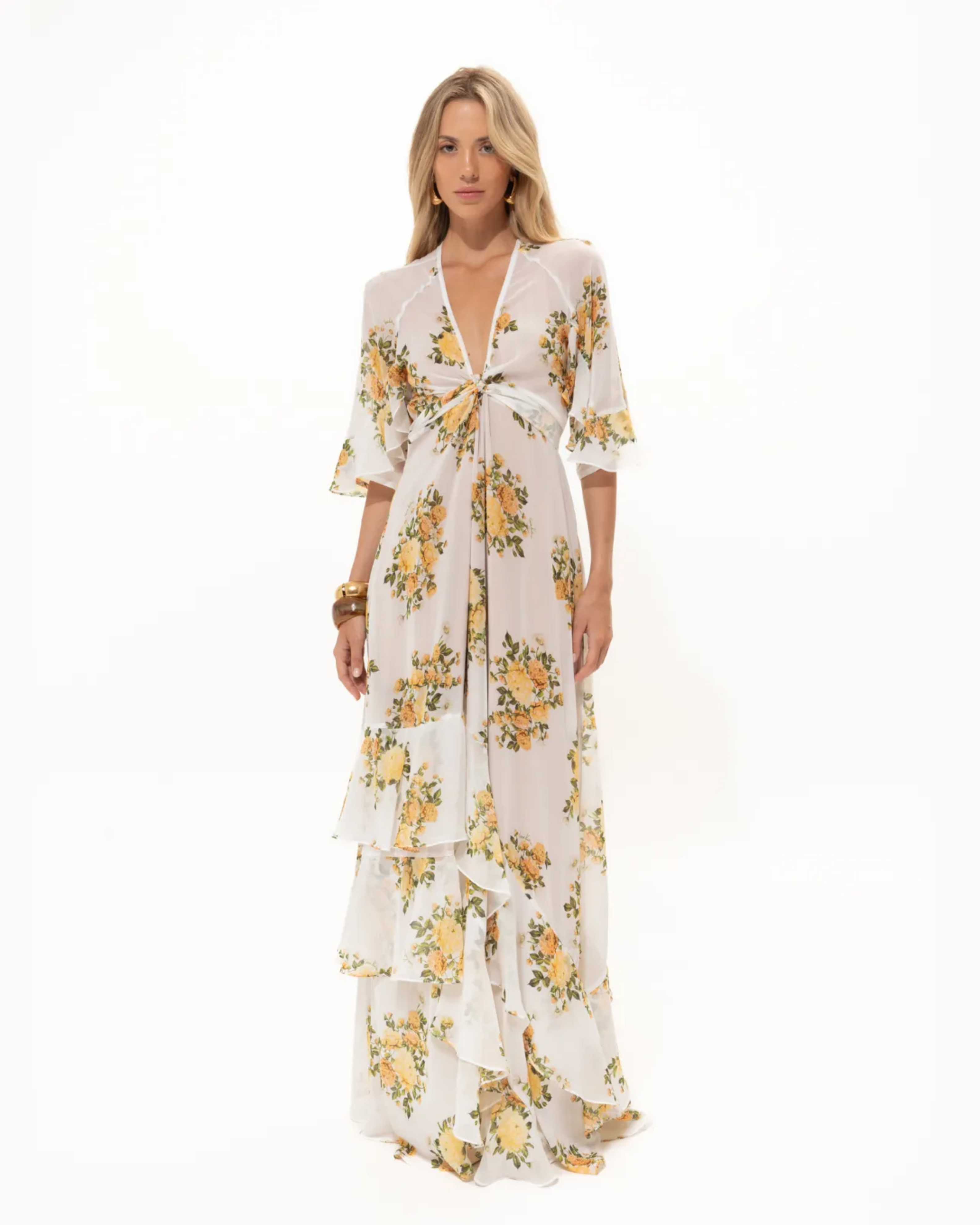 Picture of Yellow Flower "June" Dress