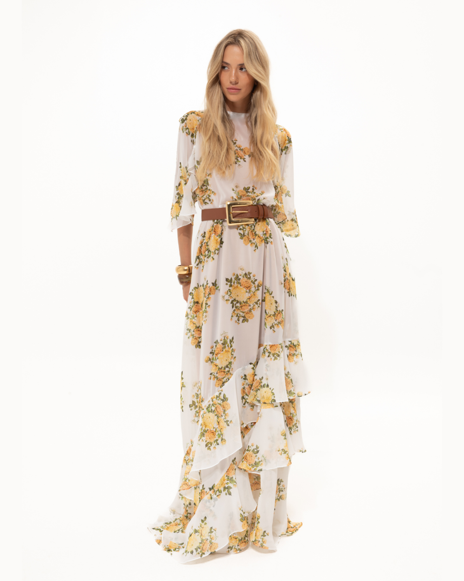 Picture of Yellow Flower "June" Dress