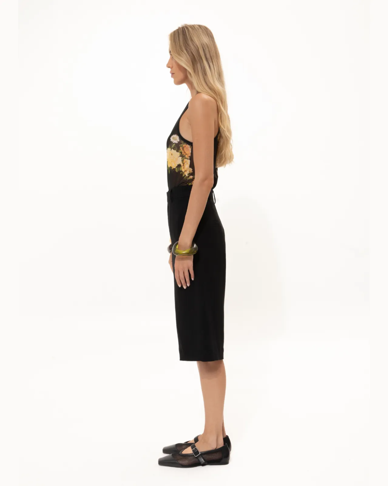 Picture of Black Floral Tank Top