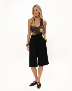 Picture of Black Floral Tank Top