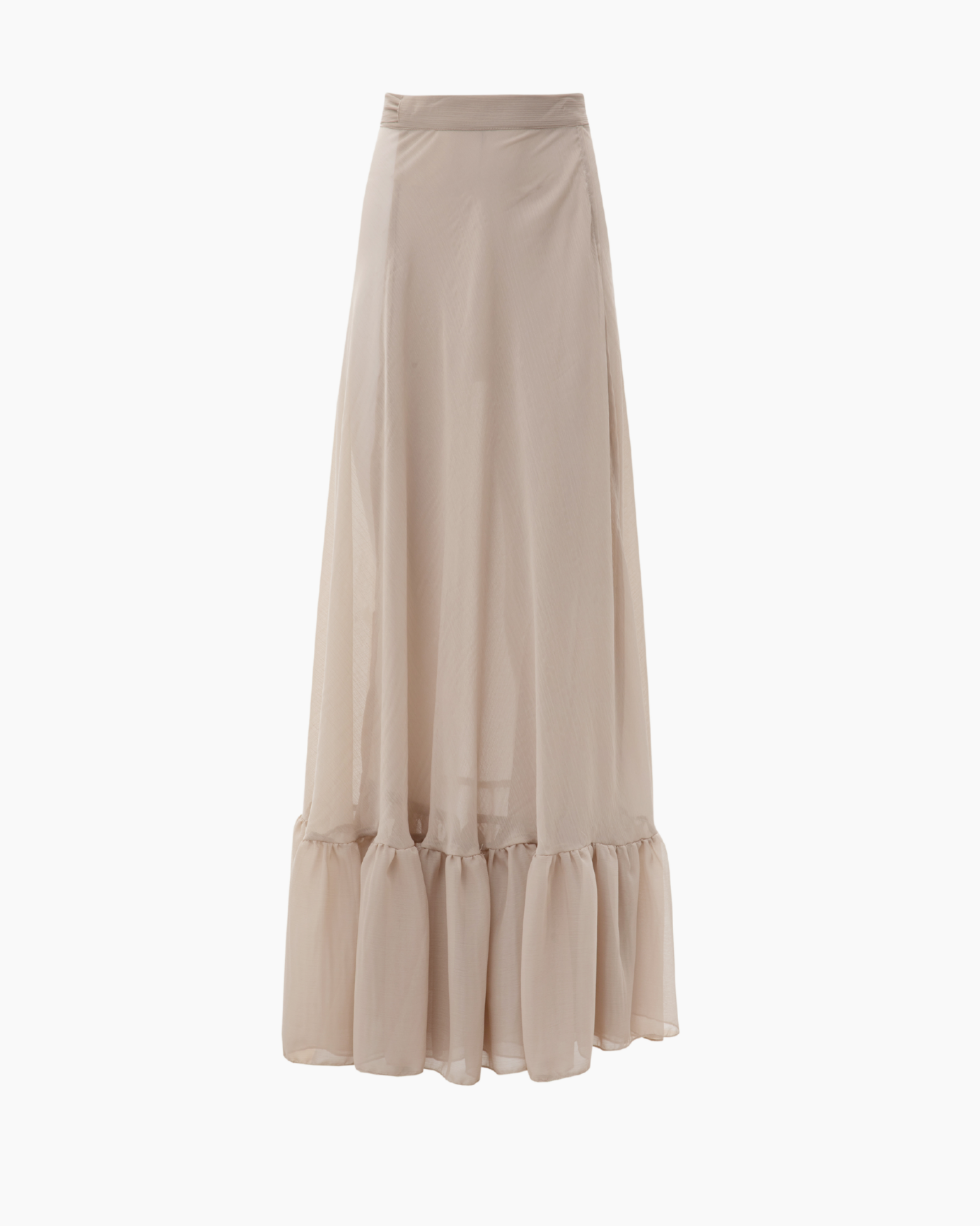 Picture of Beige Ruffled Wrap Skirt