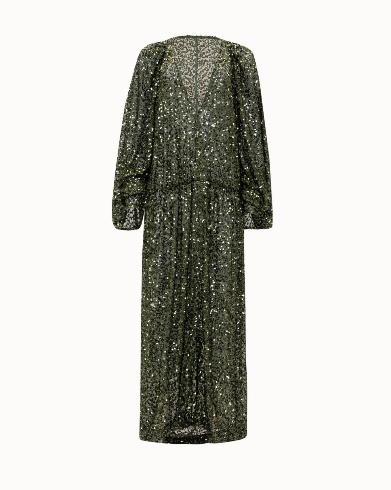 Picture of Deep Green Sequined Maxi Dress