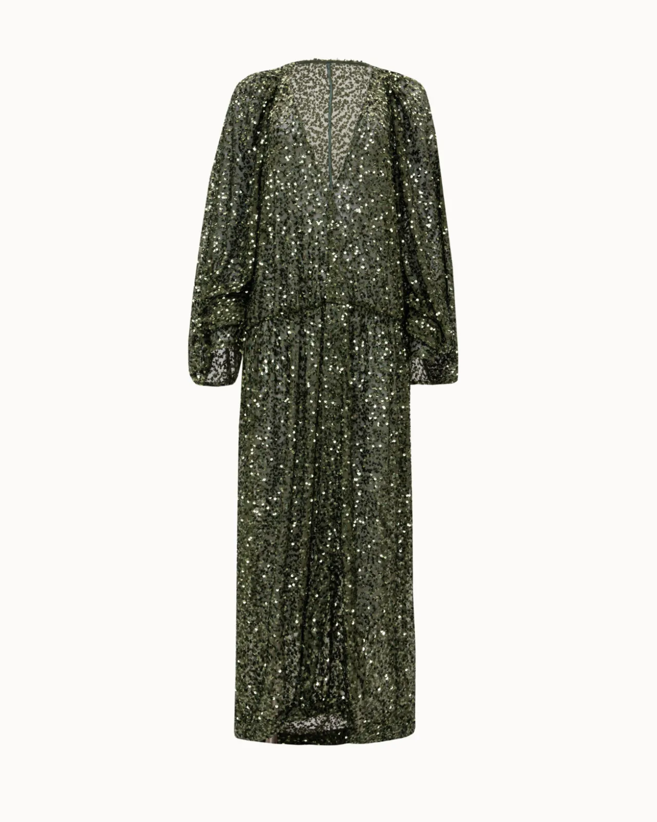 Show details for Deep Green Sequined Maxi Dress Picture of Deep Green Sequined Maxi Dress