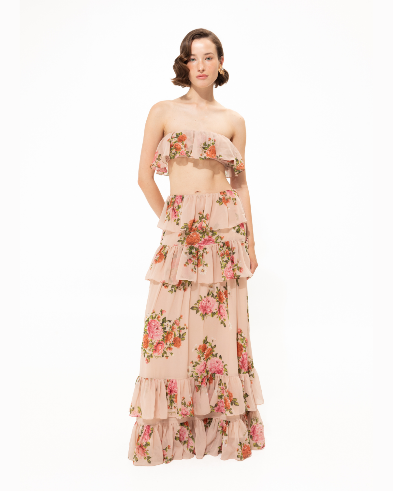 Picture of Pink Romance Ruffled Skirt