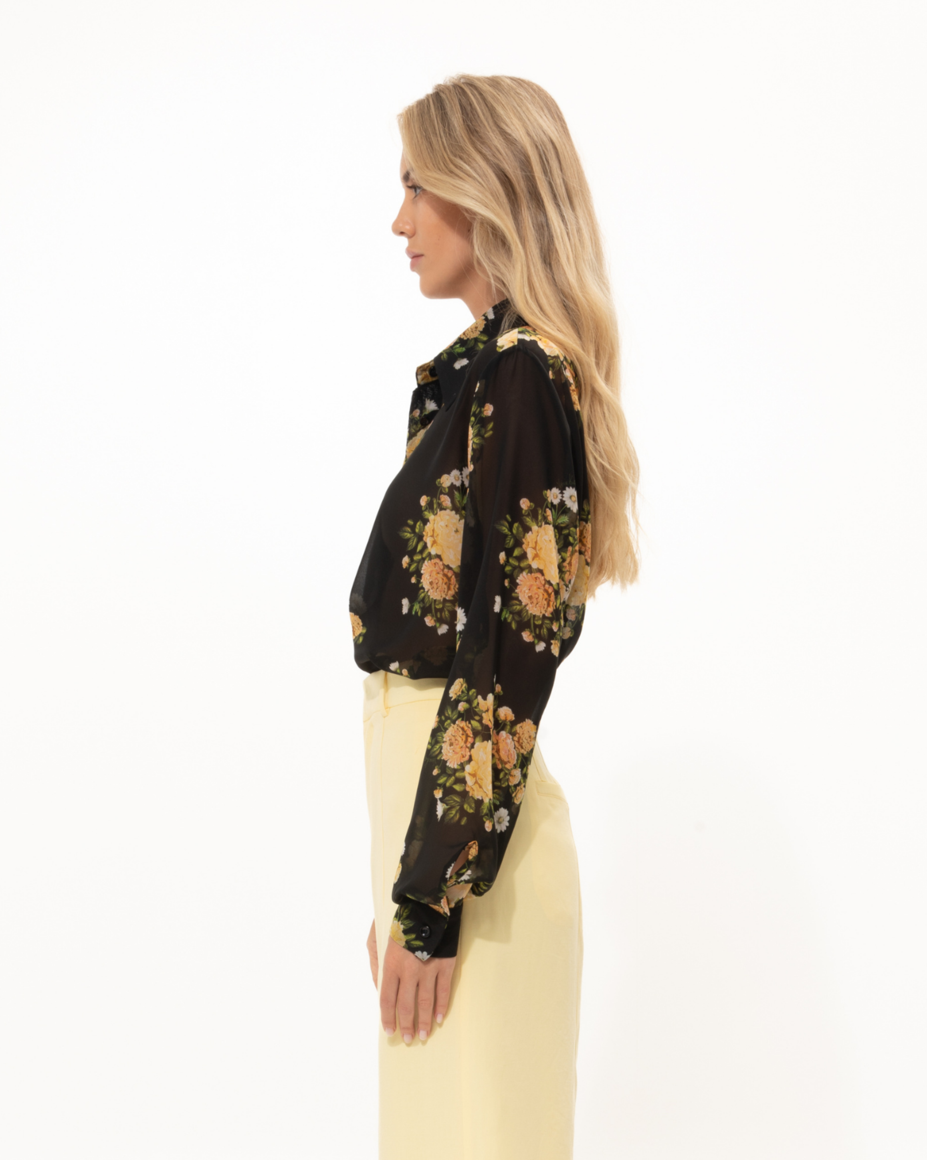 Picture of Black Floral Slim-Fit Shirt