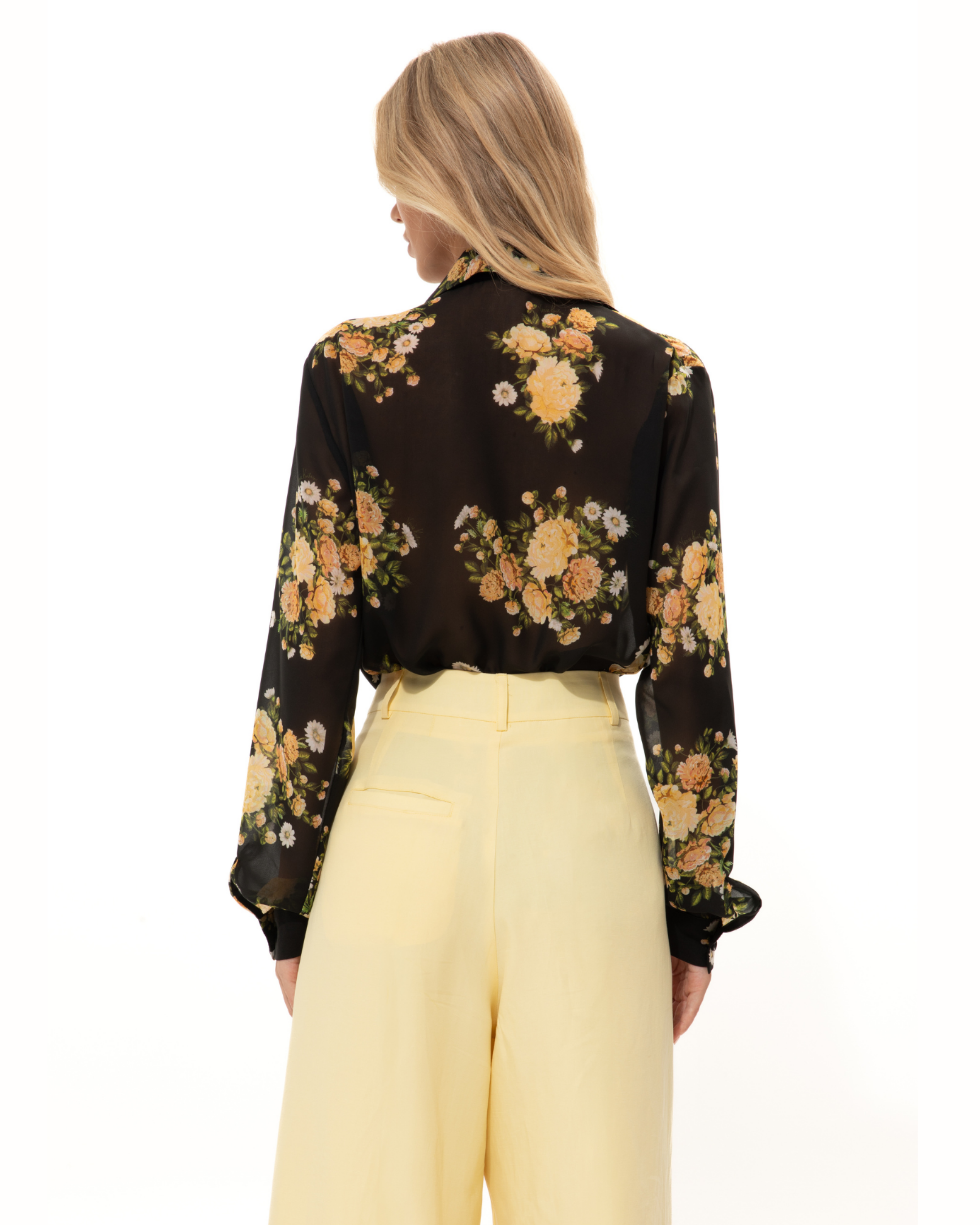 Picture of Black Floral Slim-Fit Shirt