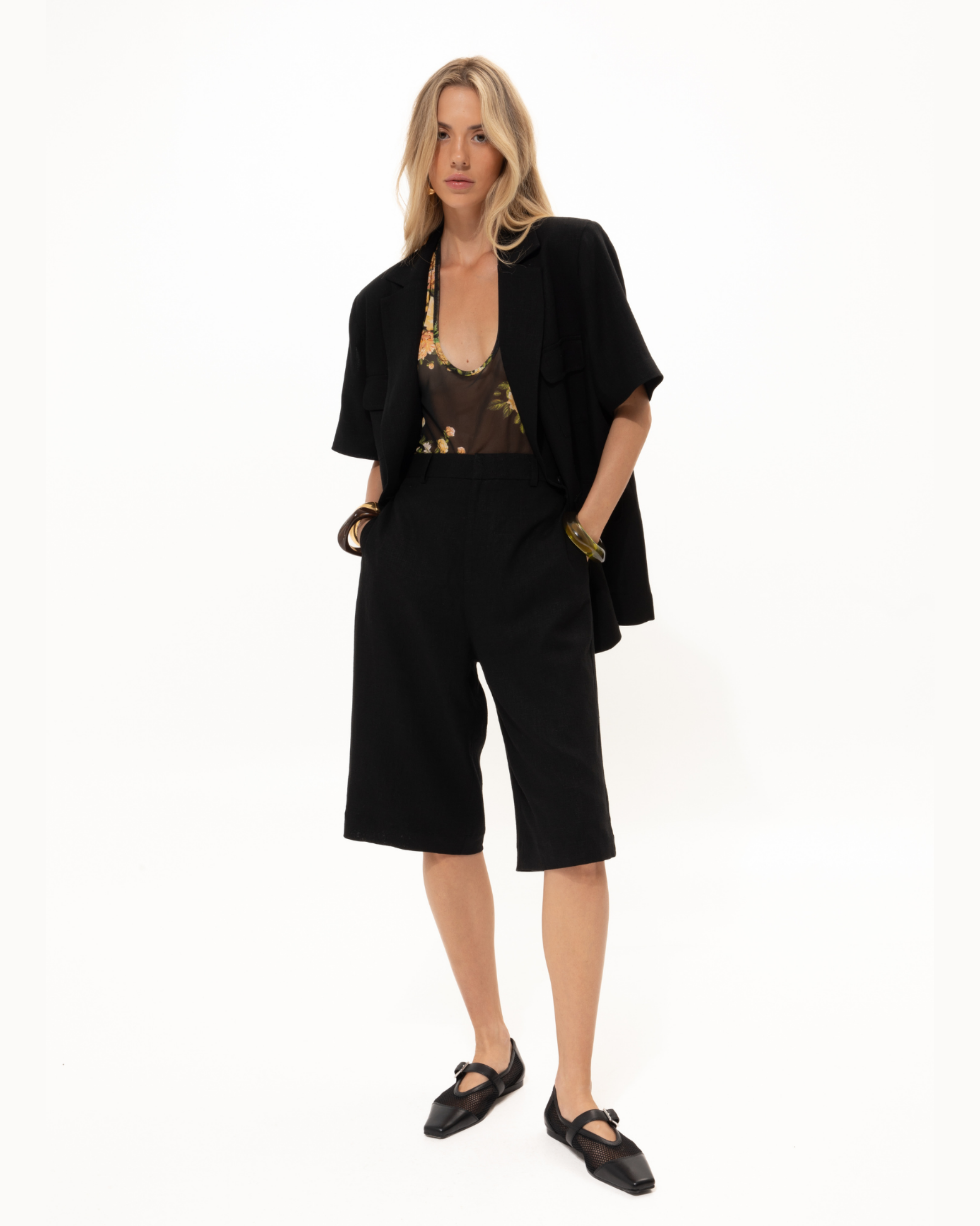 Picture of Black Short-Sleeved Blazer