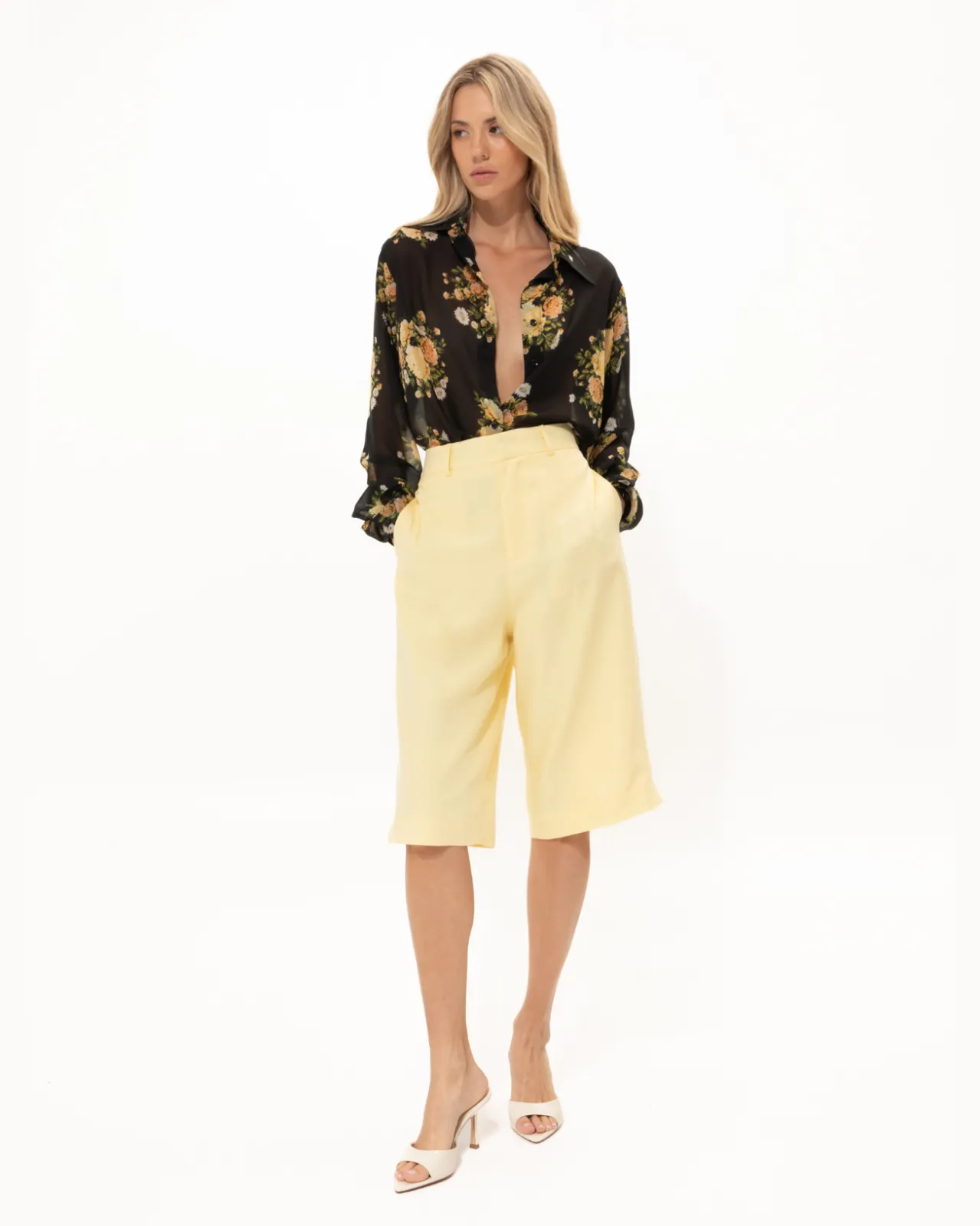 Show details for Chamomile Yellow Shorts Picture of Chamomile Yellow Shorts