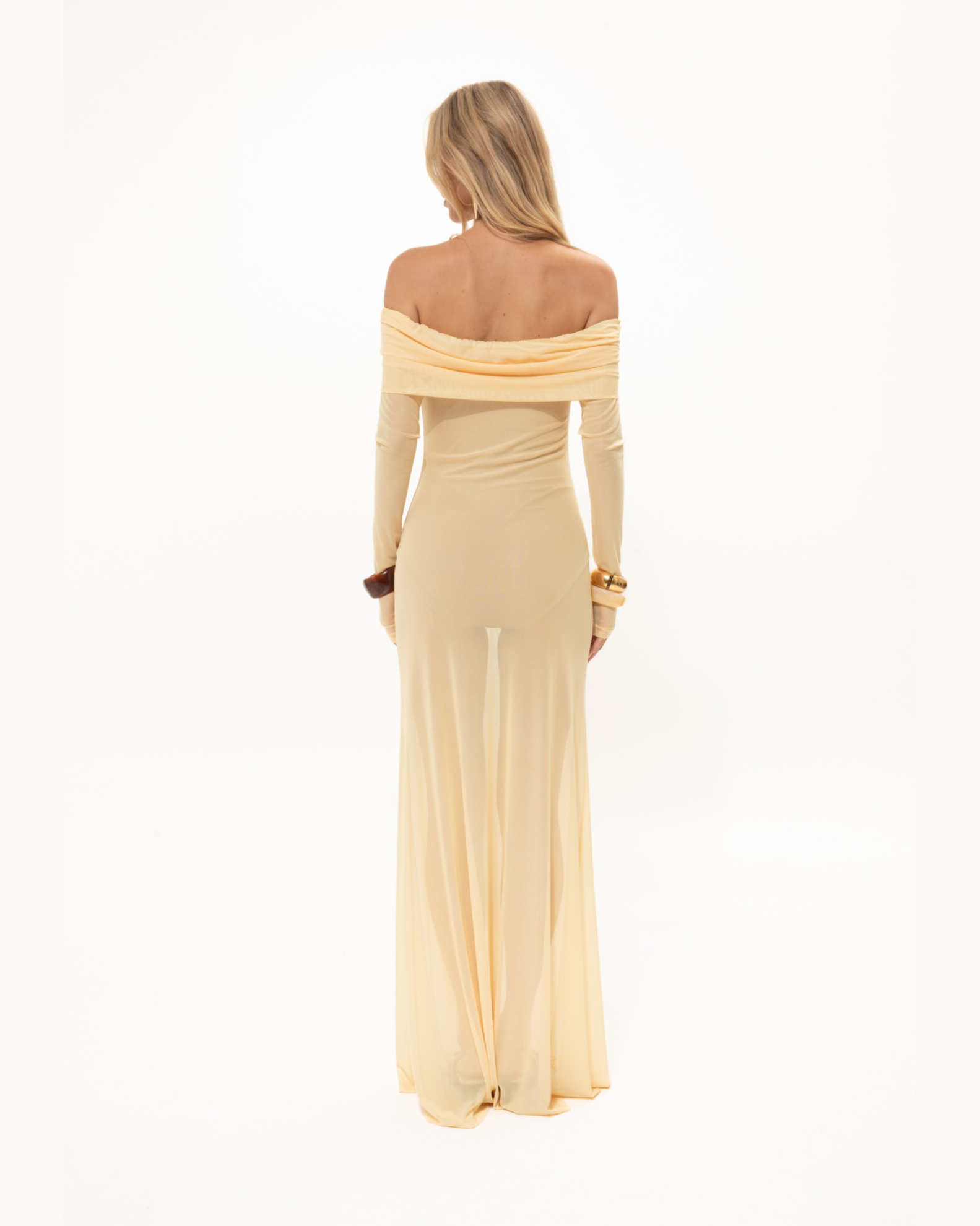 Picture of Chamomile Yellow Mesh Dress