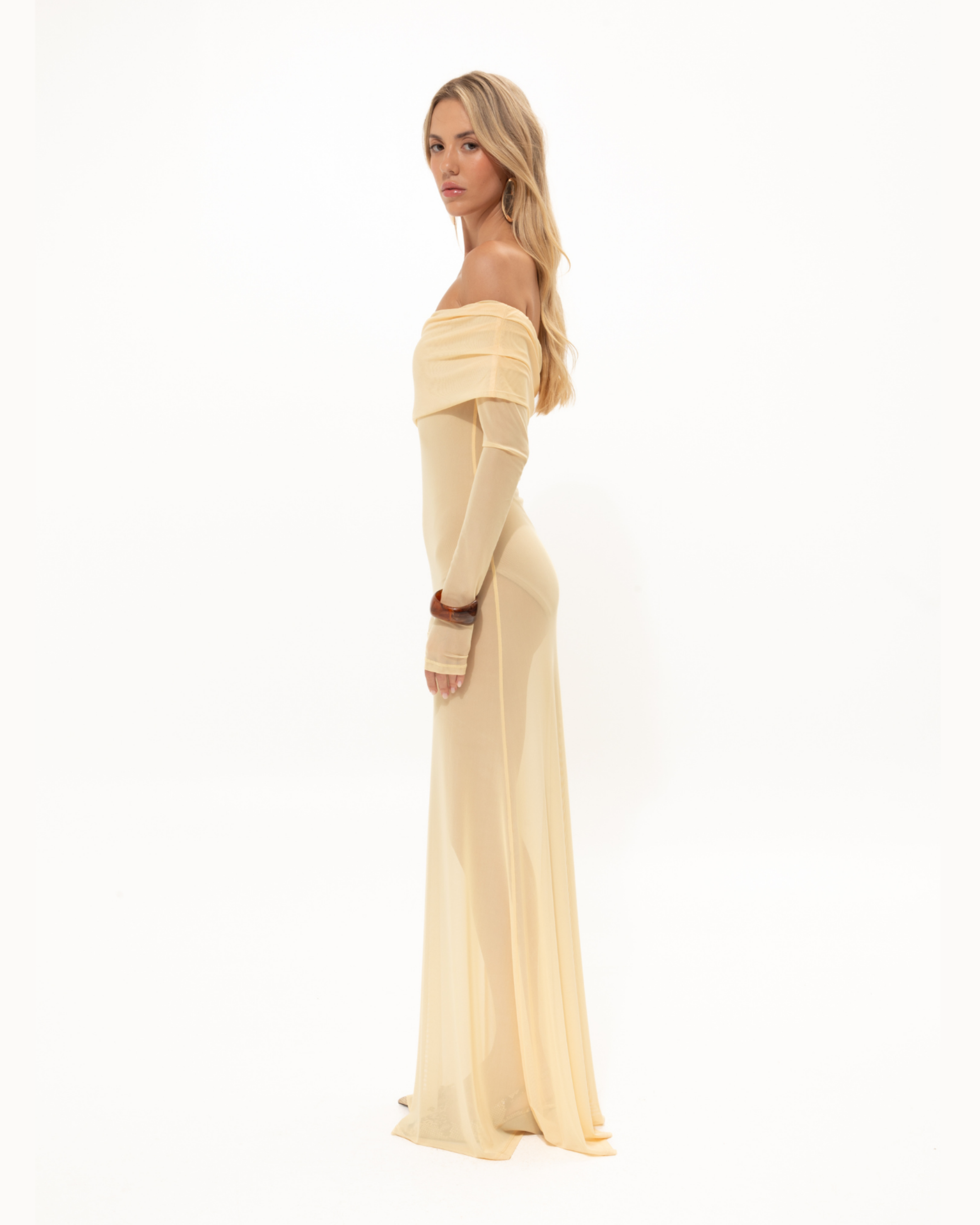 Picture of Chamomile Yellow Mesh Dress