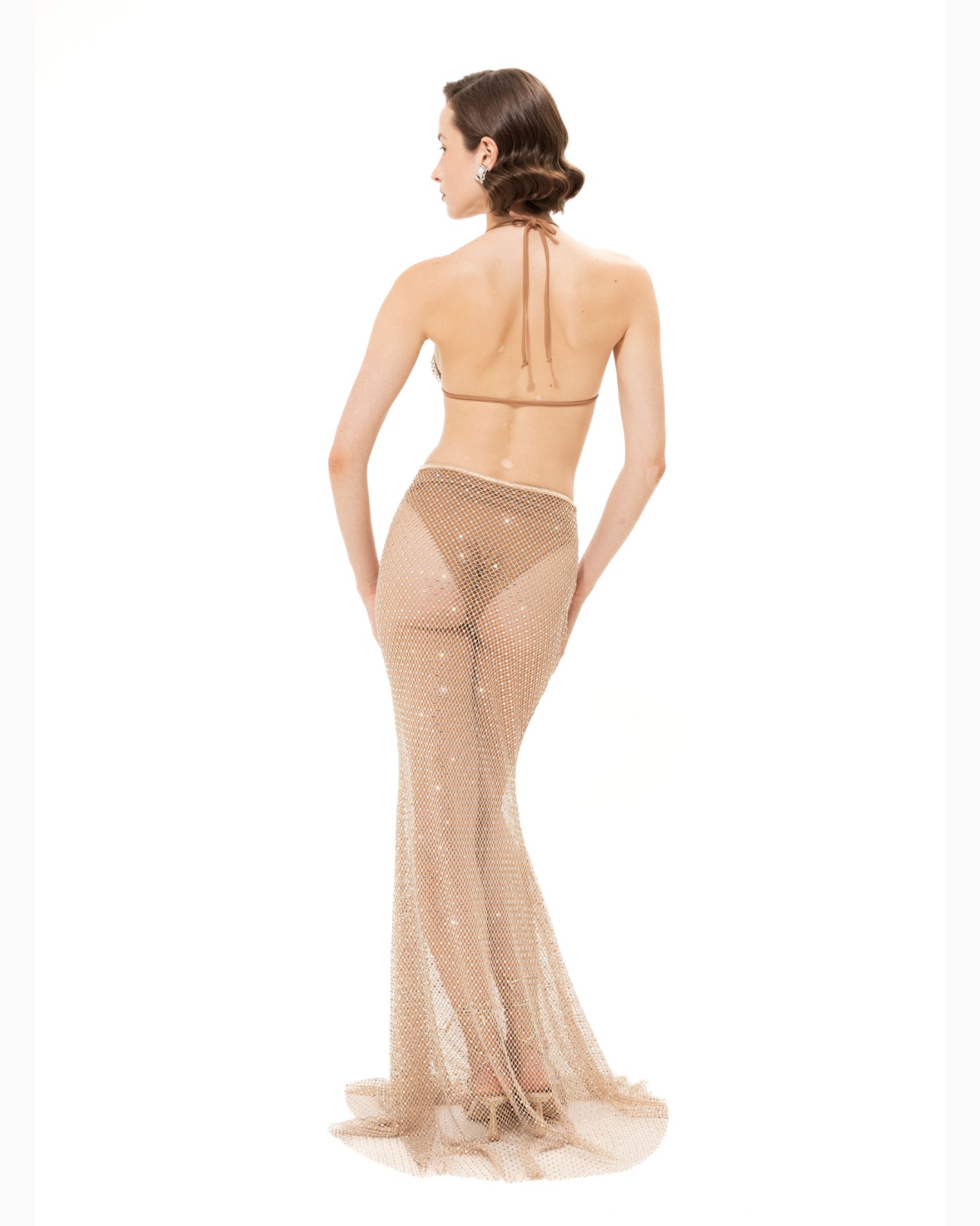 Picture of Glowing Maxi Skirt With Rhinestones