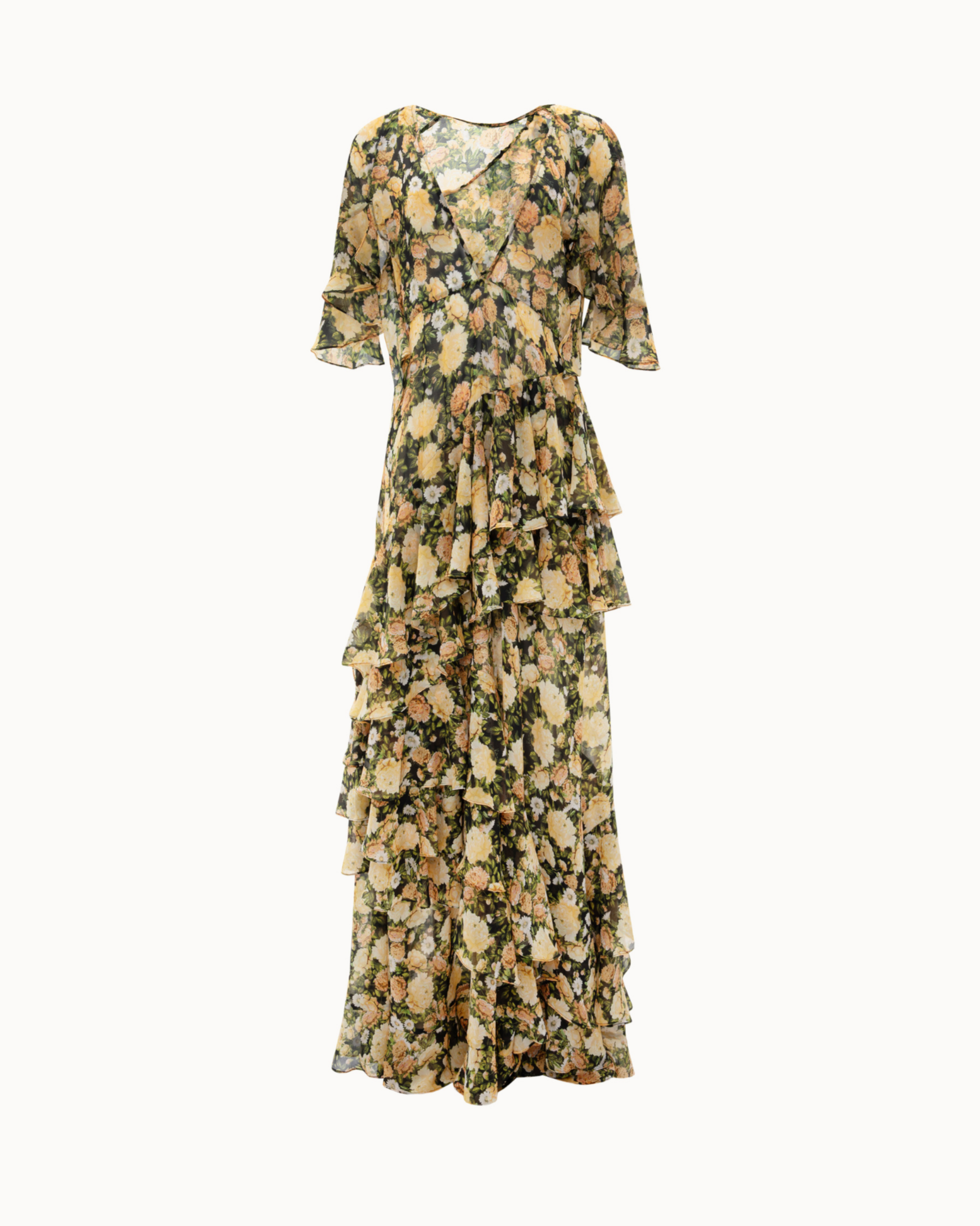 Picture of Vassia's Dress In A Yellow Print