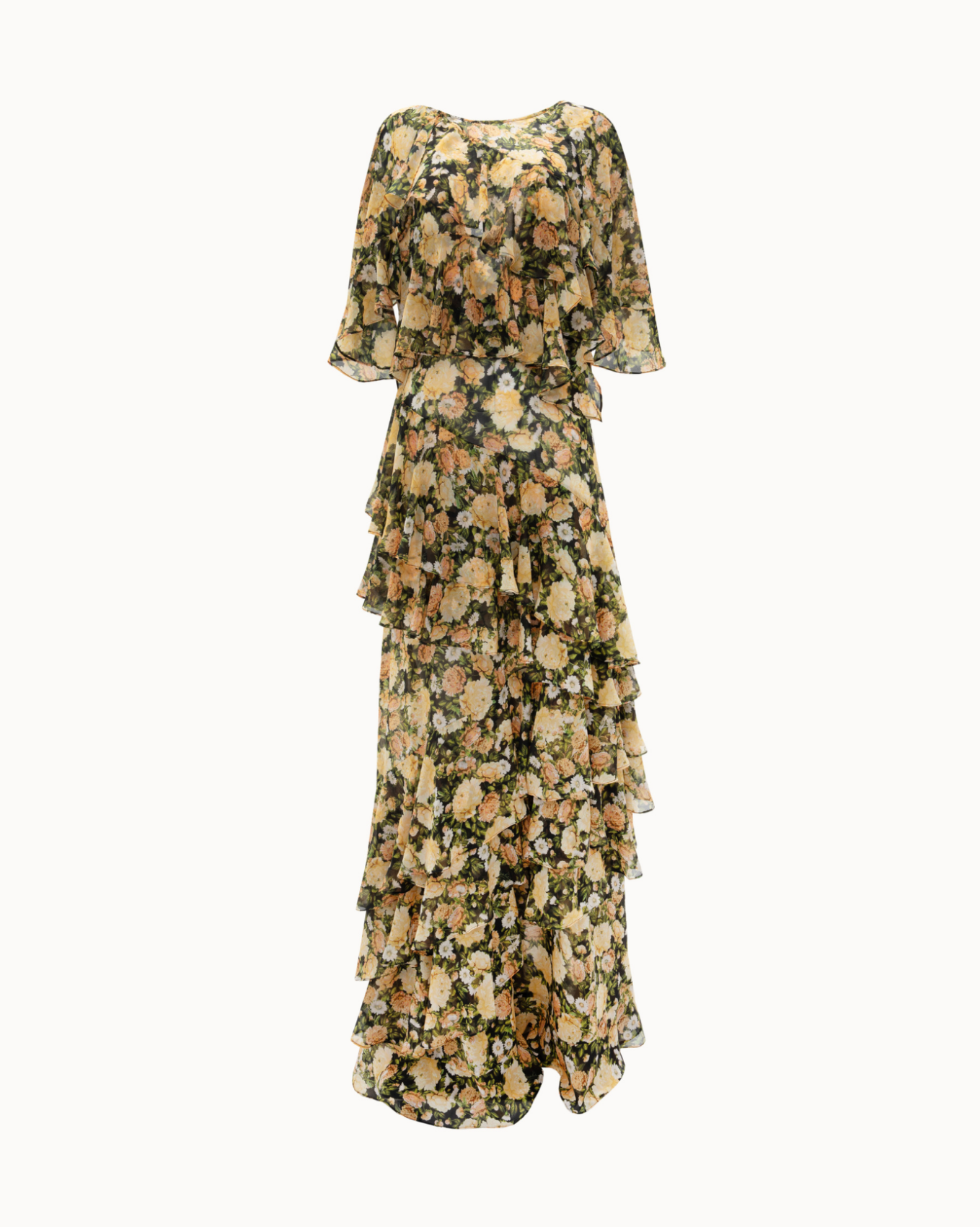 Picture of Vassia's Dress In A Yellow Print