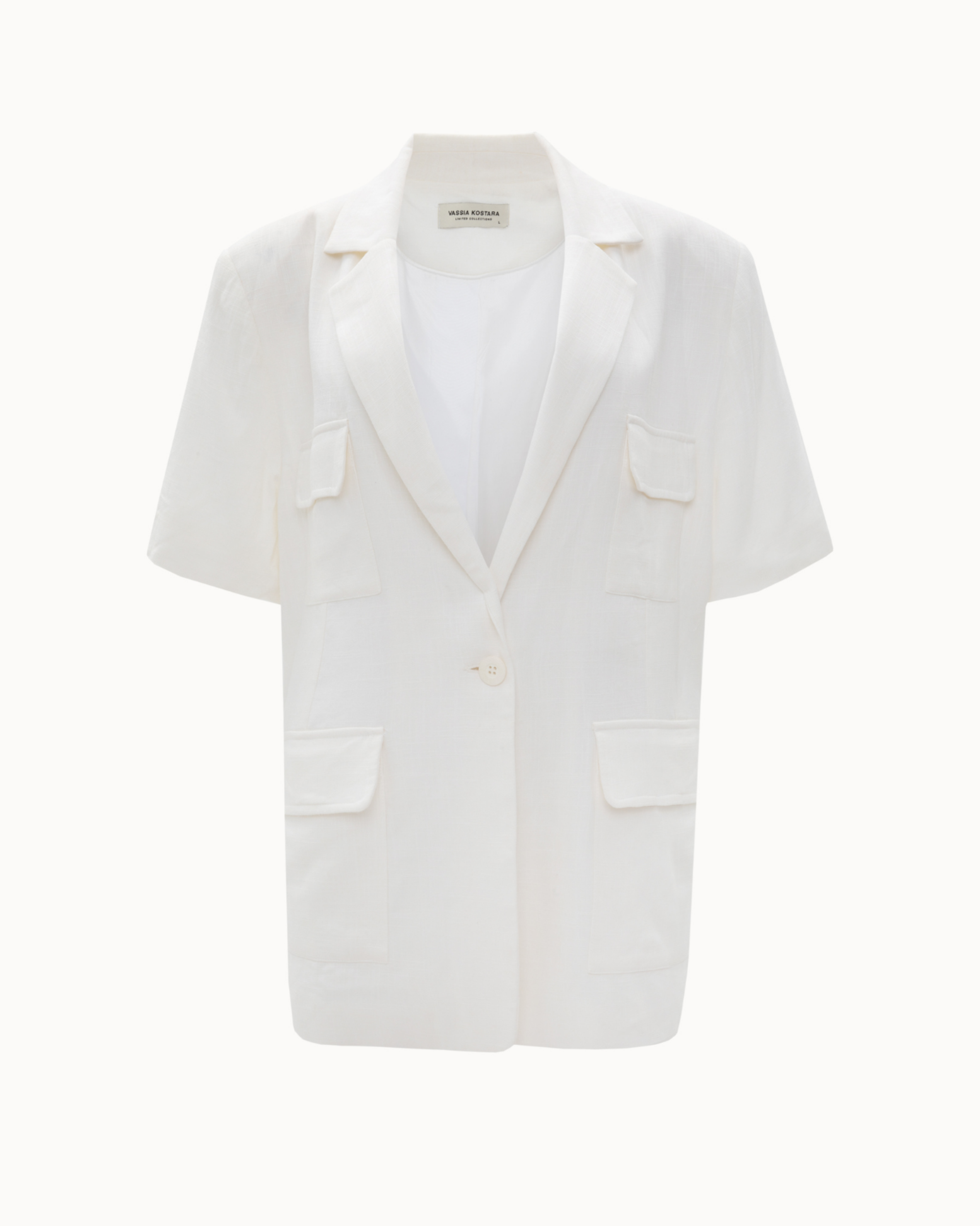 Picture of White Short-Sleeved Blazer
