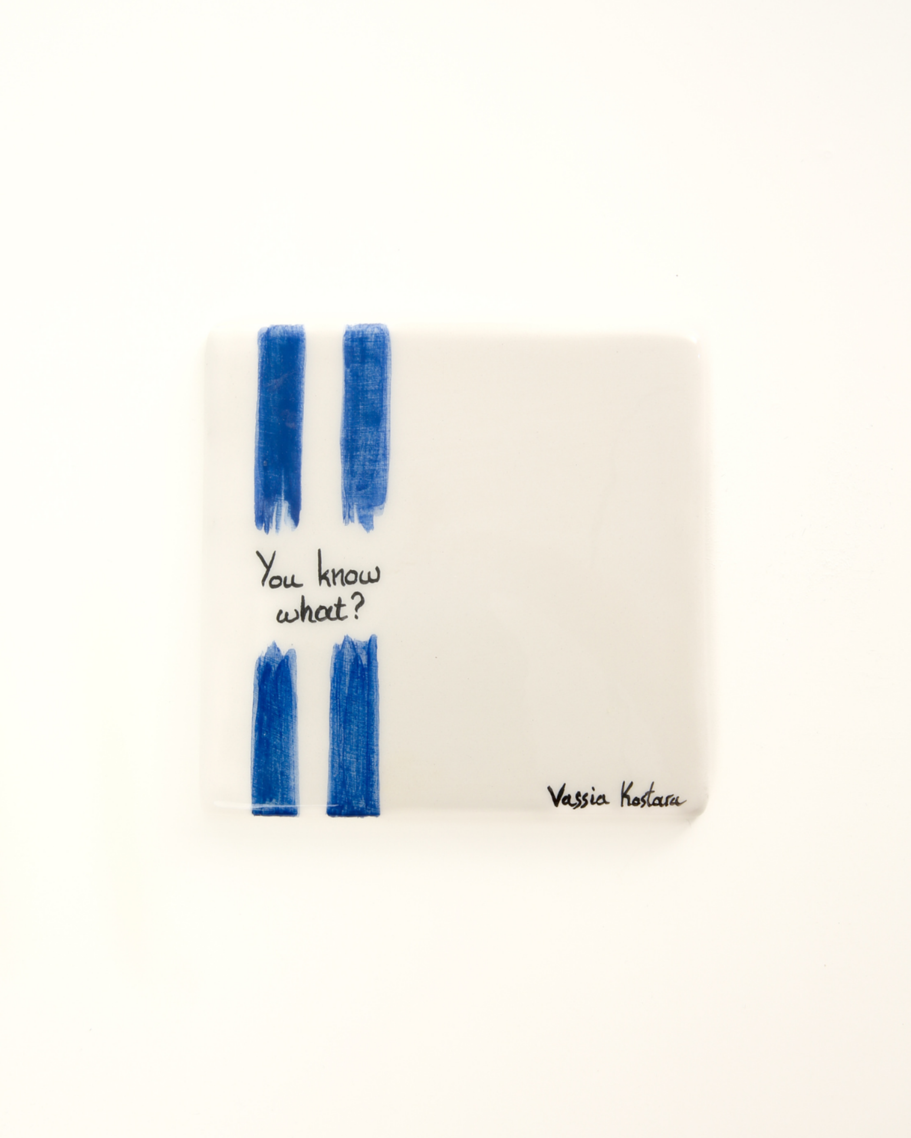 Picture of Aegean Blue Coaster- “You know what?”
