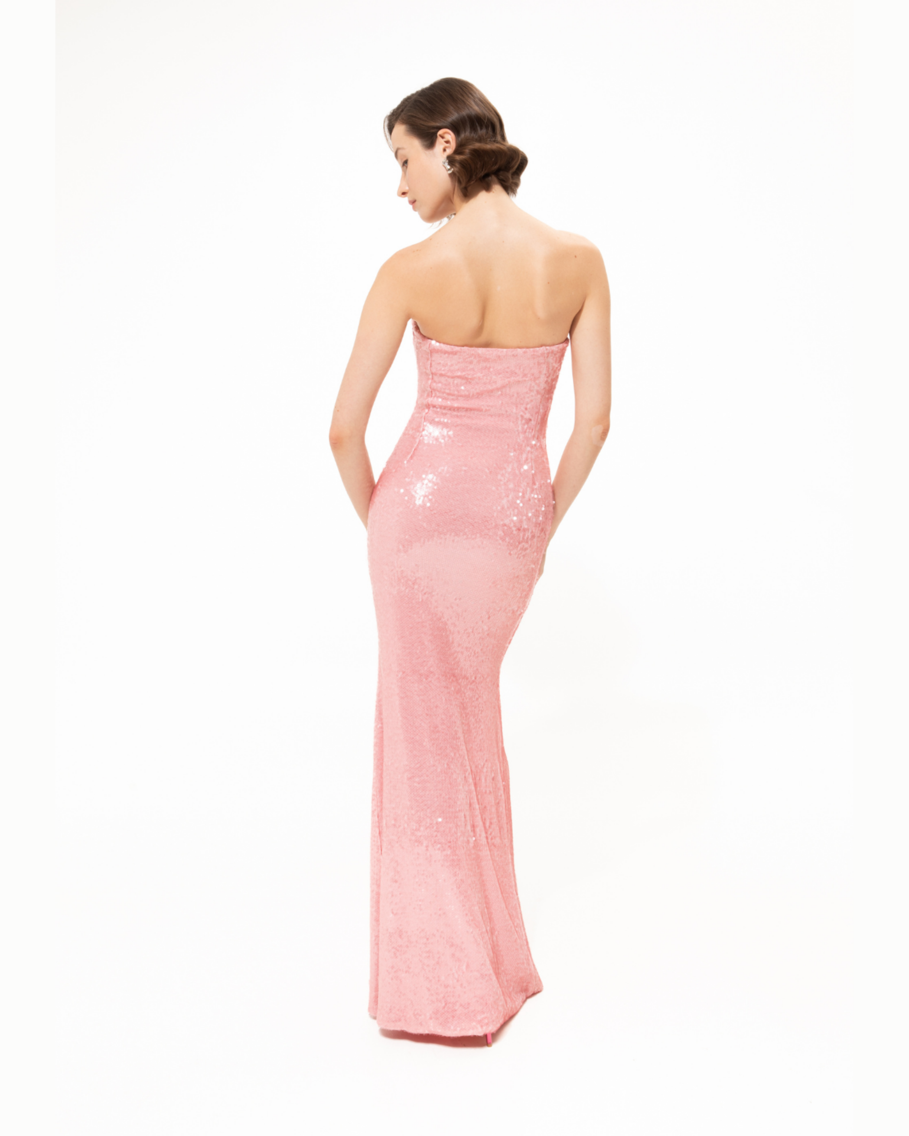 Picture of Pink Sequined Maxi Dress