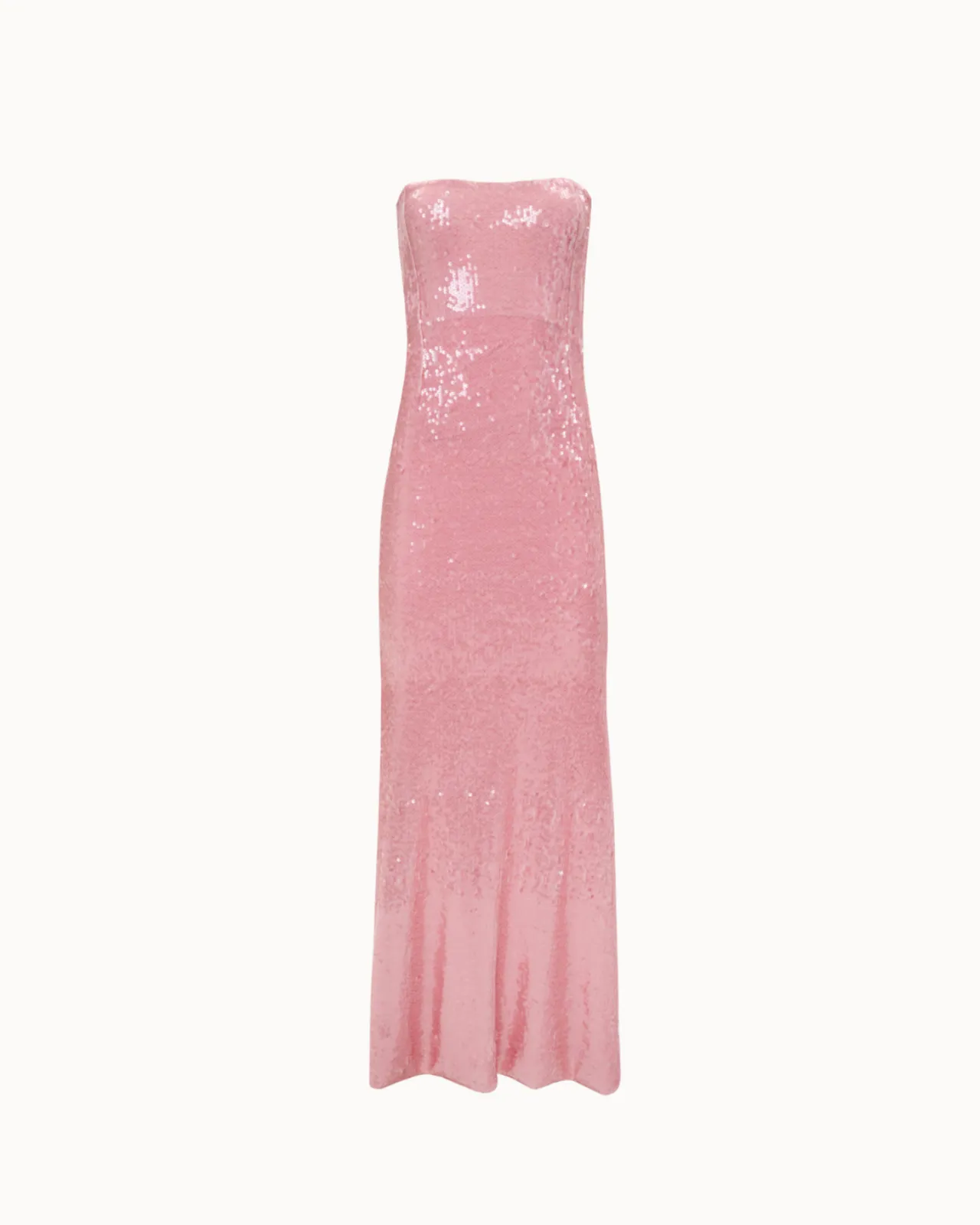 Show details for Pink Sequined Maxi Dress Picture of Pink Sequined Maxi Dress