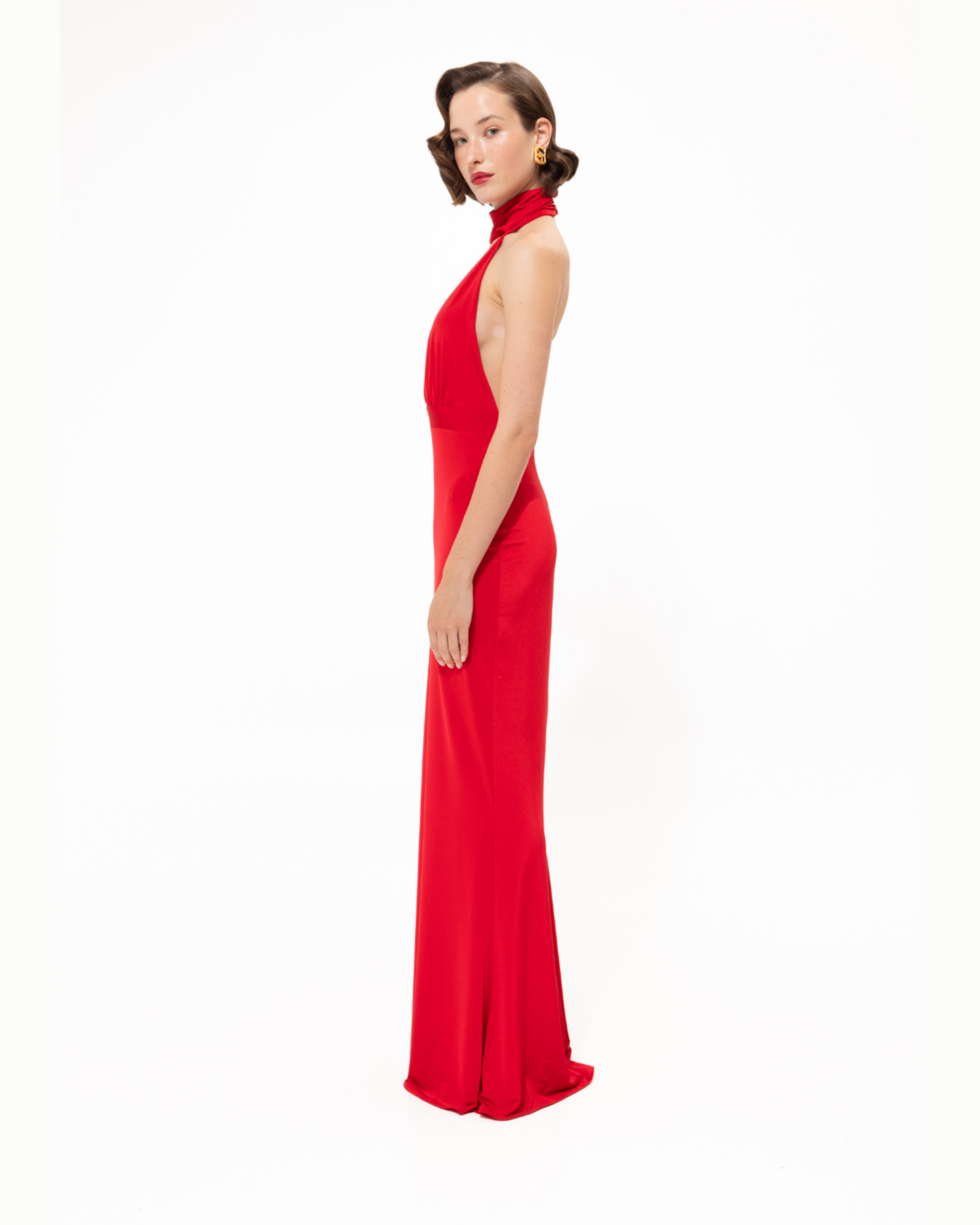 Picture of Fire Red Maxi Gown