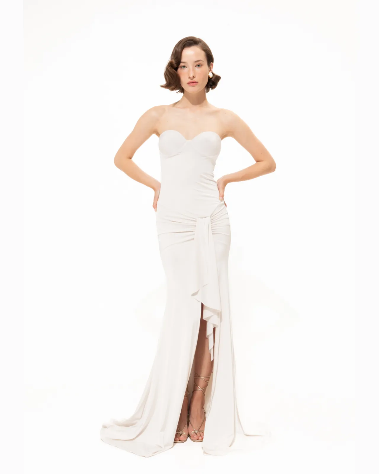 Show details for White Maxi Gown Picture of White Maxi Gown