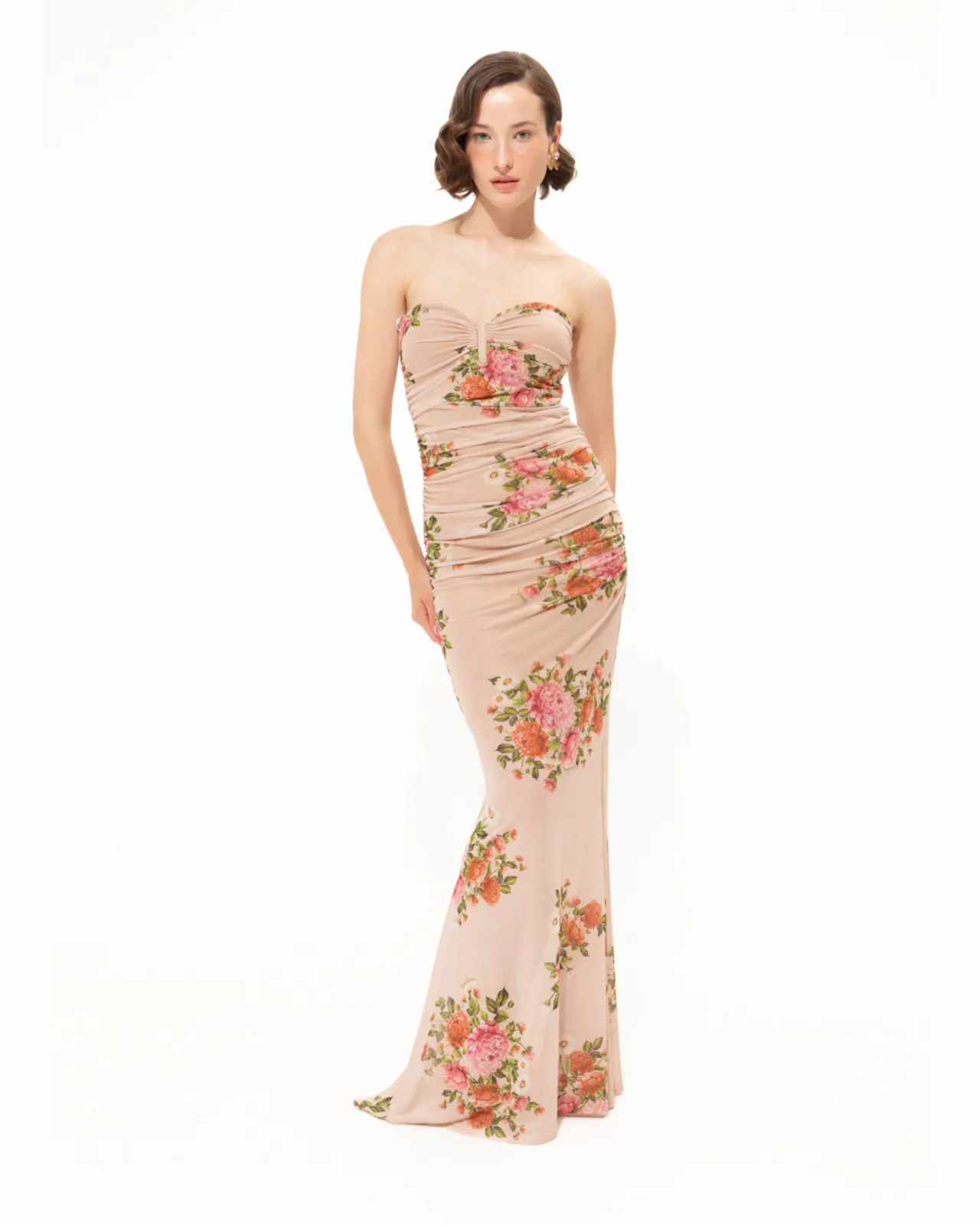 Show details for Pink Romance Strapless Mesh Dress Picture of Pink Romance Strapless Mesh Dress