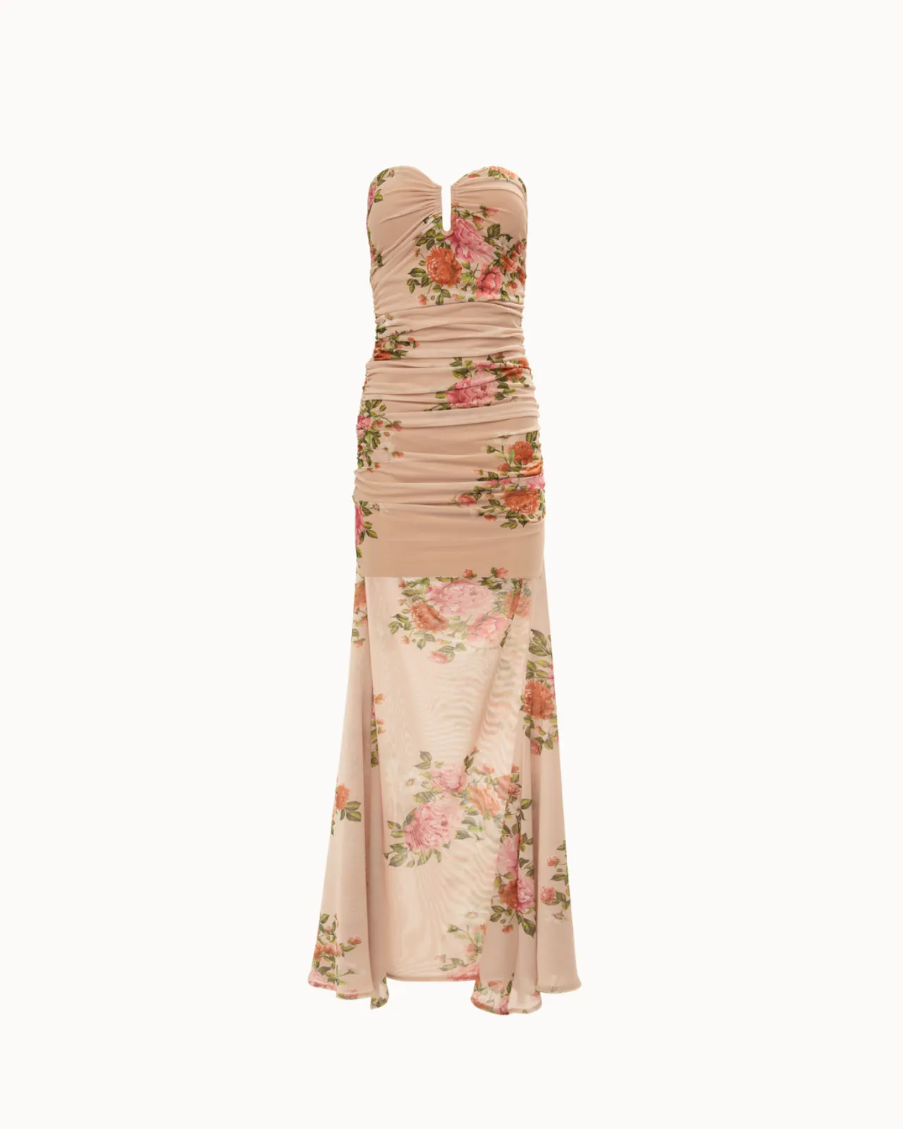 Show details for Pink Romance Strapless Mesh Dress Picture of Pink Romance Strapless Mesh Dress