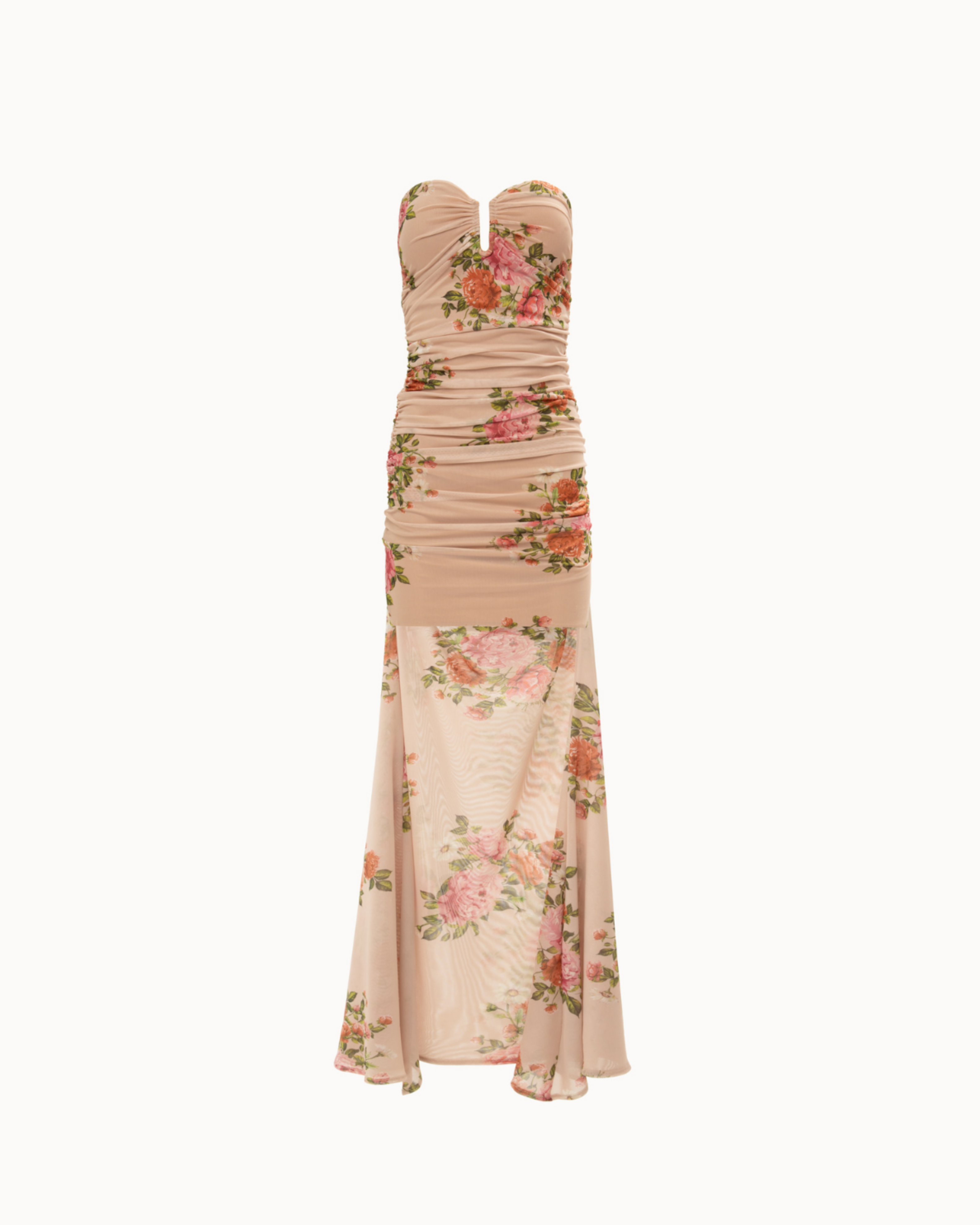 Picture of Pink Romance Strapless Mesh Dress